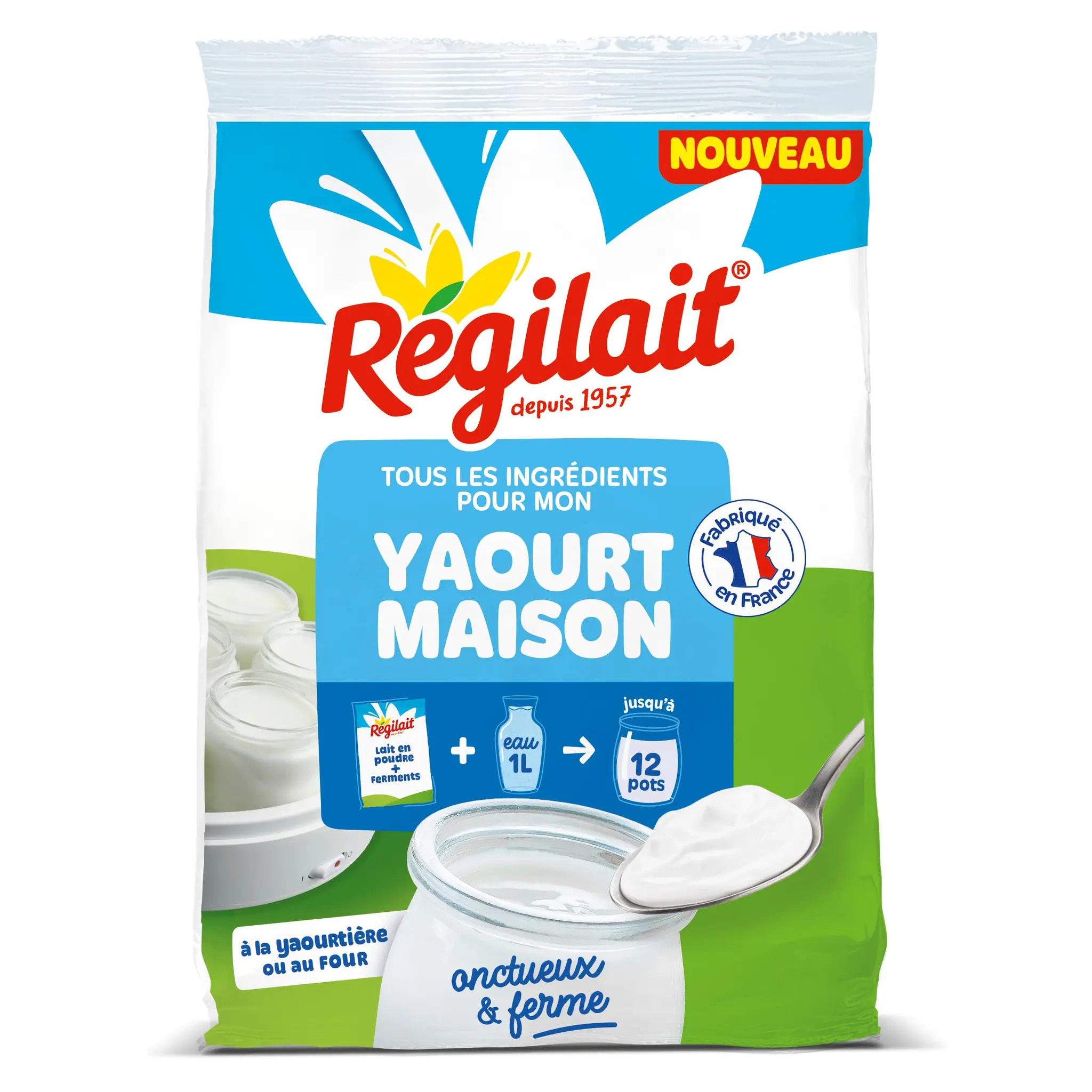 REGILAIT Lait écrémé en sachet pour yaourt maison
