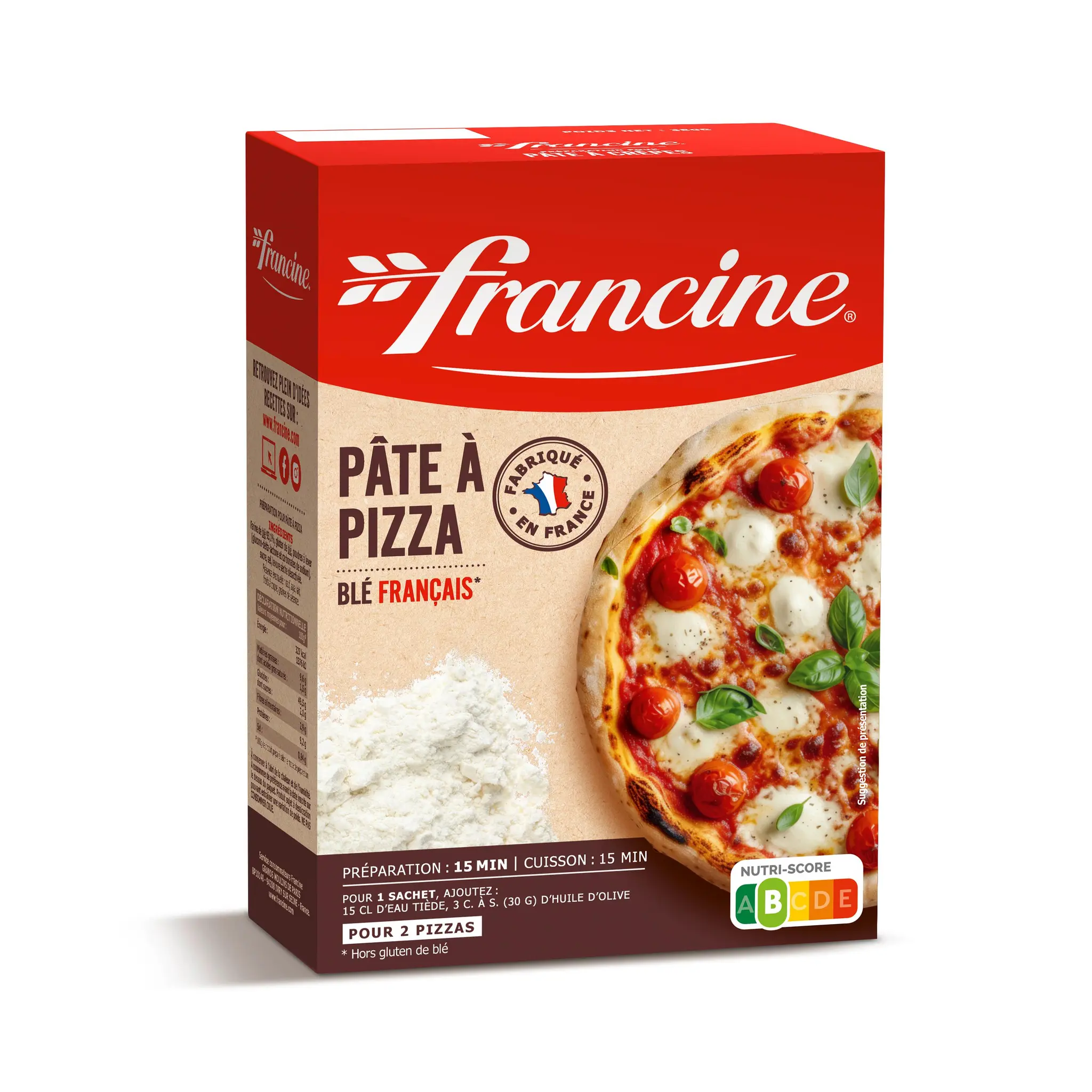 FRANCINE Ma pâte à pizza sans colorant sans conservateur