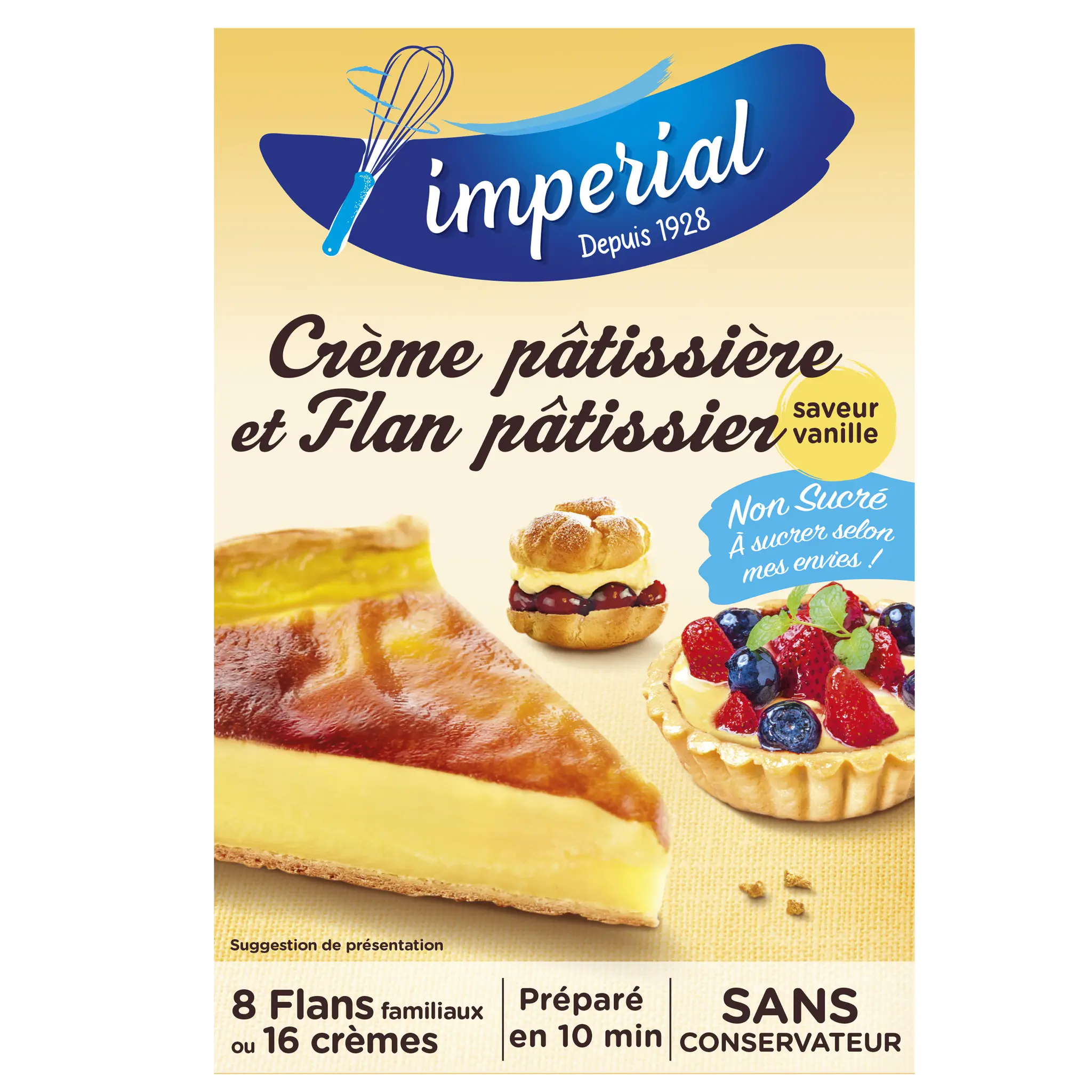 IMPERIAL Préparation pour crème pâtissière et flan pâtissier vanille