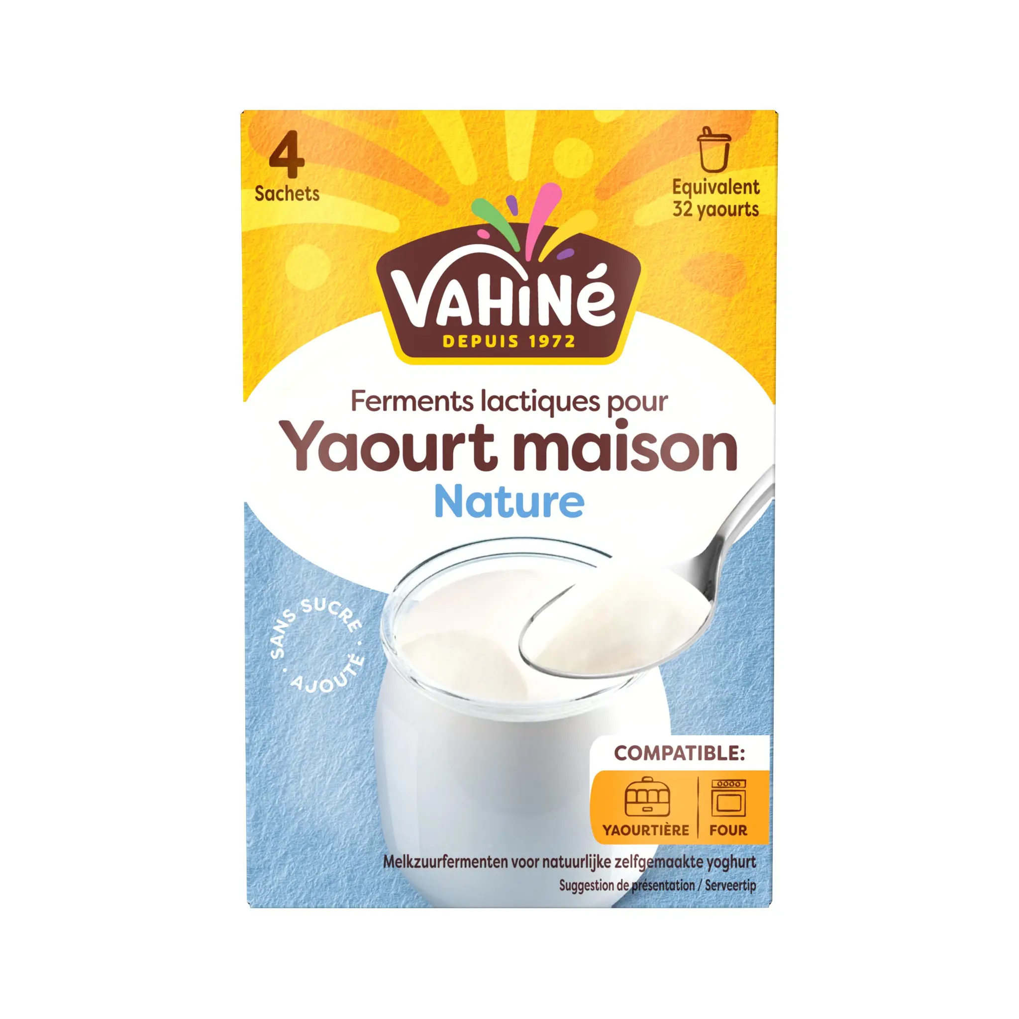 VAHINE Ferments lactique pour yaourt maison nature