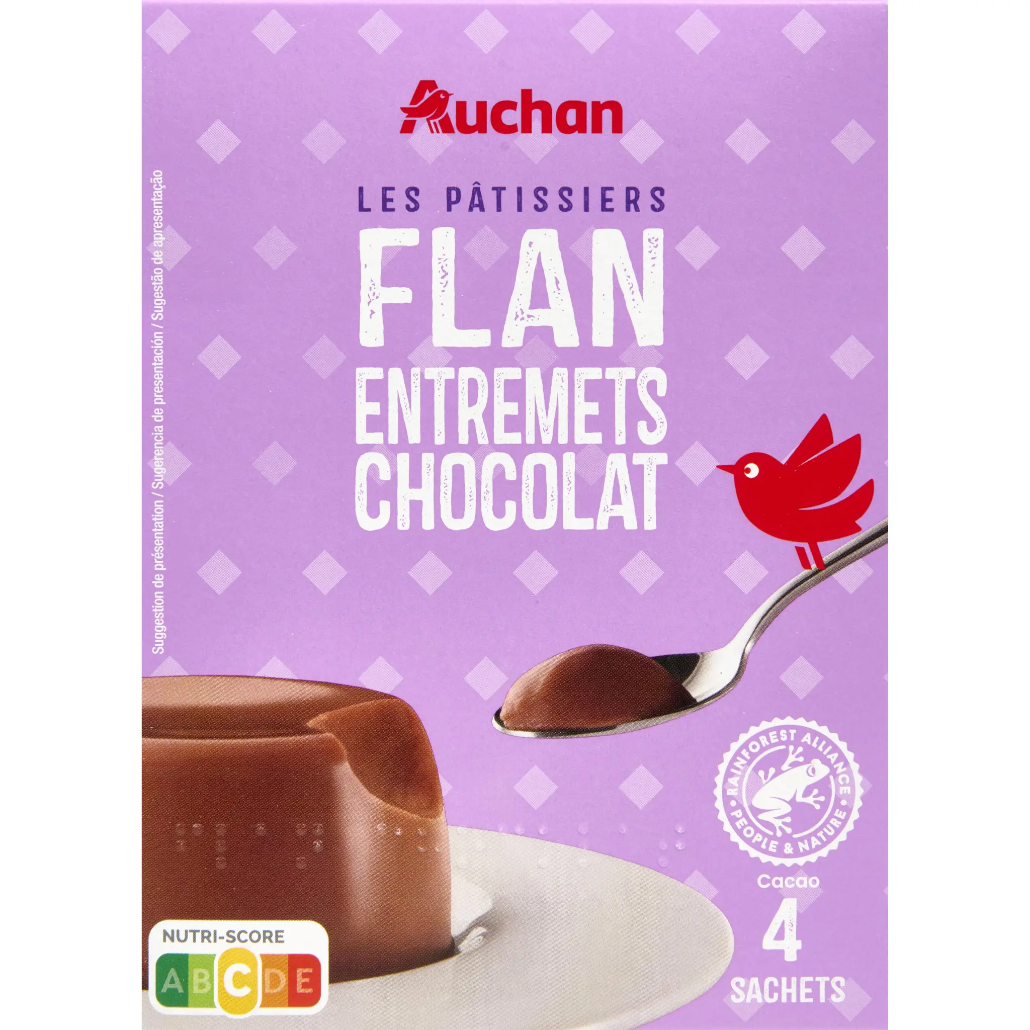 AUCHAN Préparation pour flan au chocolat