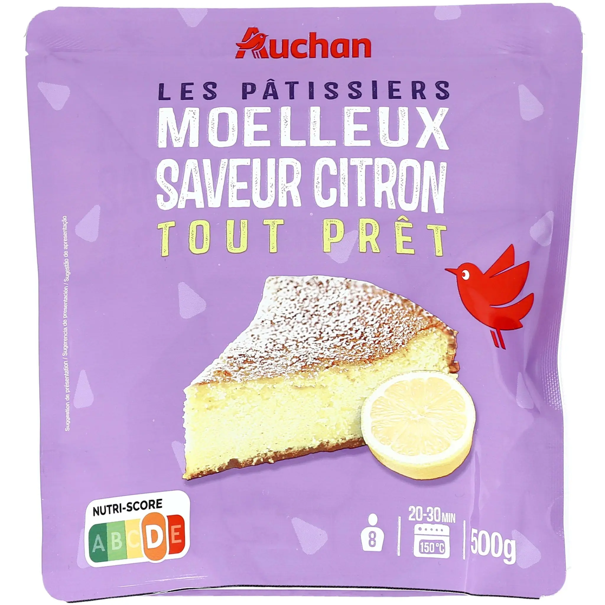 AUCHAN Préparation pour moelleux saveur citron prêt à cuire