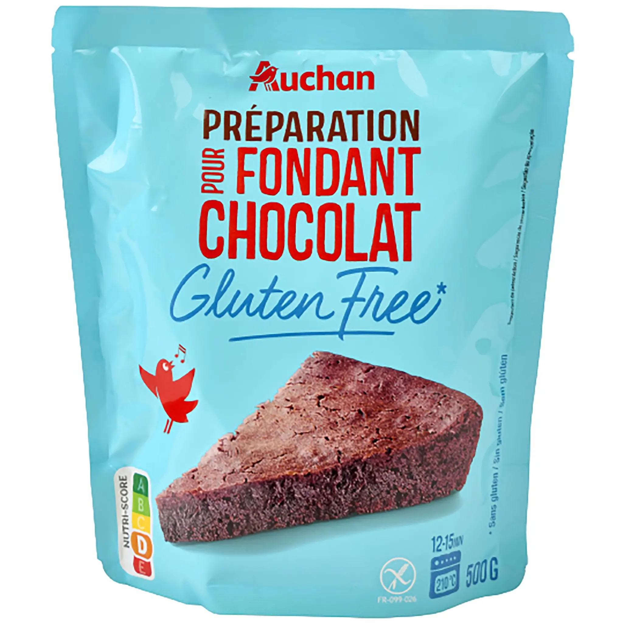 AUCHAN Préparation pour fondant au chocolat sans gluten