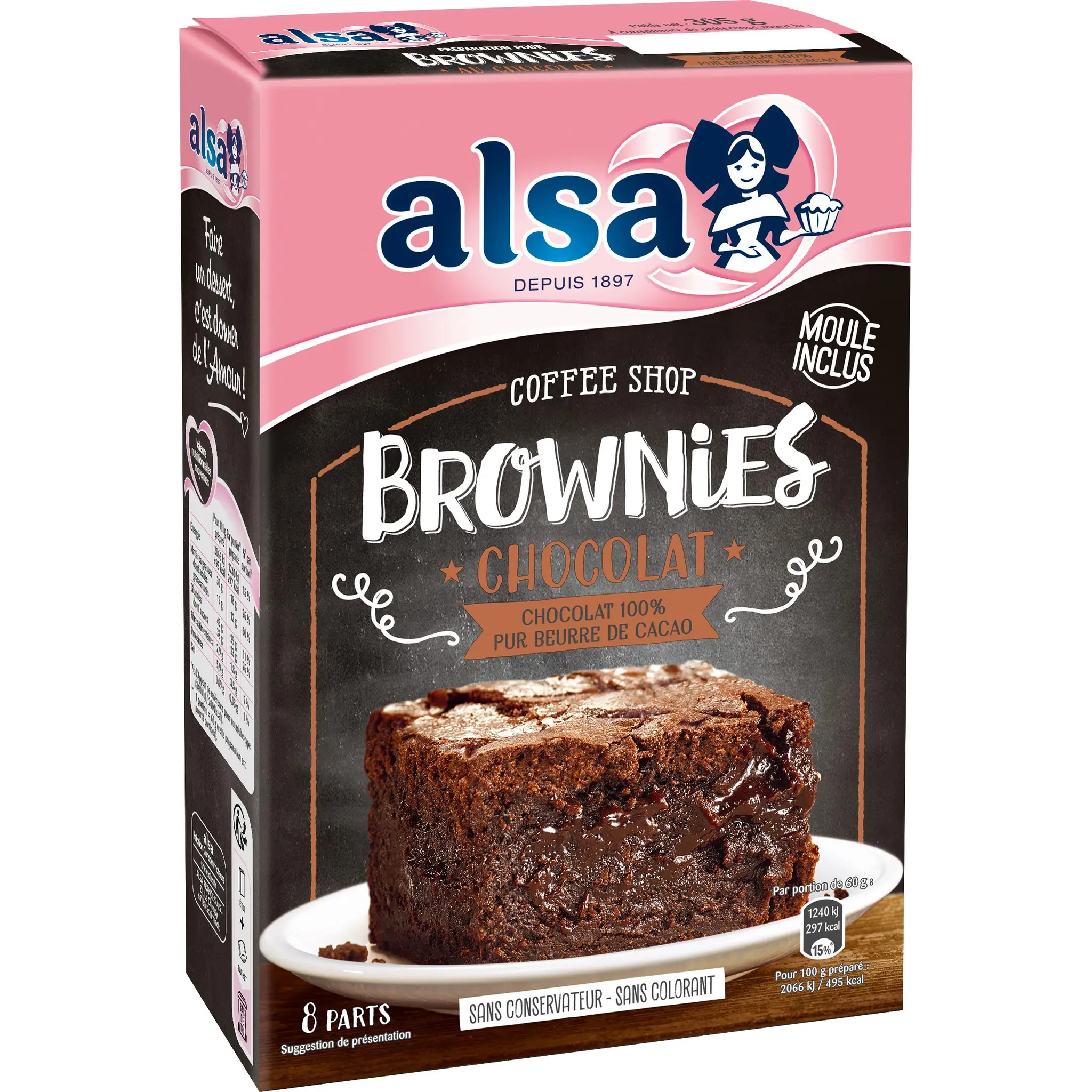 ALSA Préparation pour brownies au chocolat
