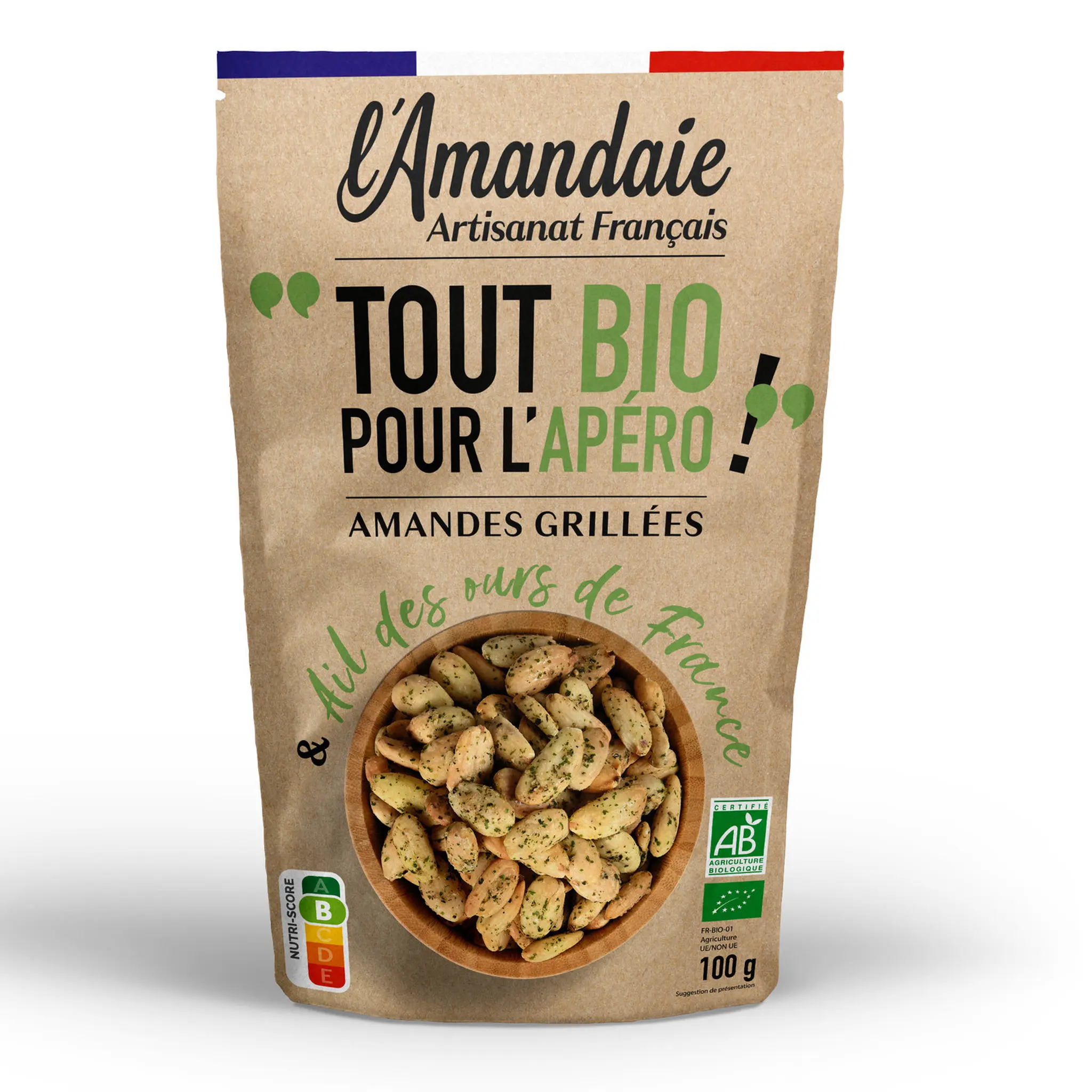 L'AMANDAIE Amandes grillées bio ail des ours de France