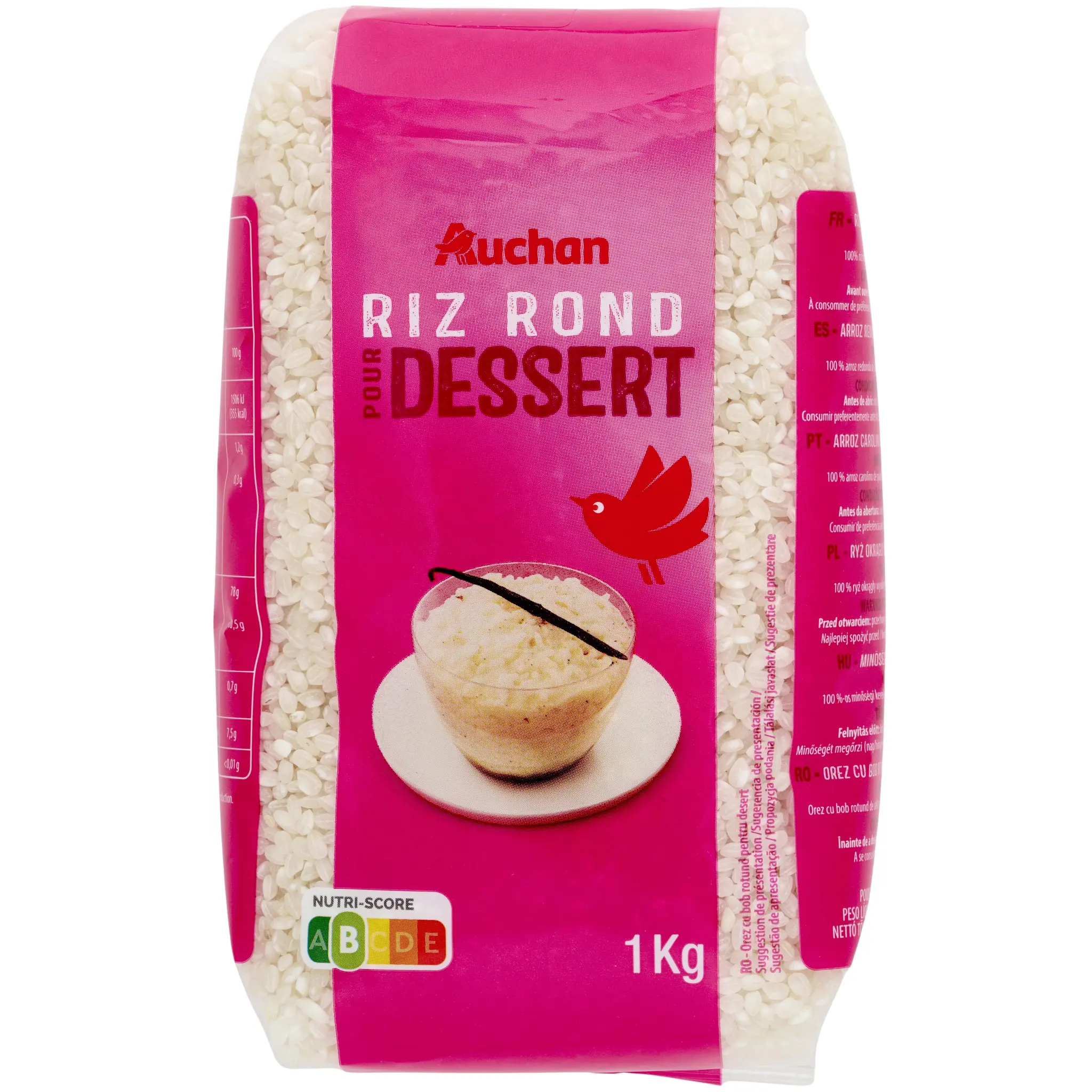AUCHAN Riz rond pour dessert