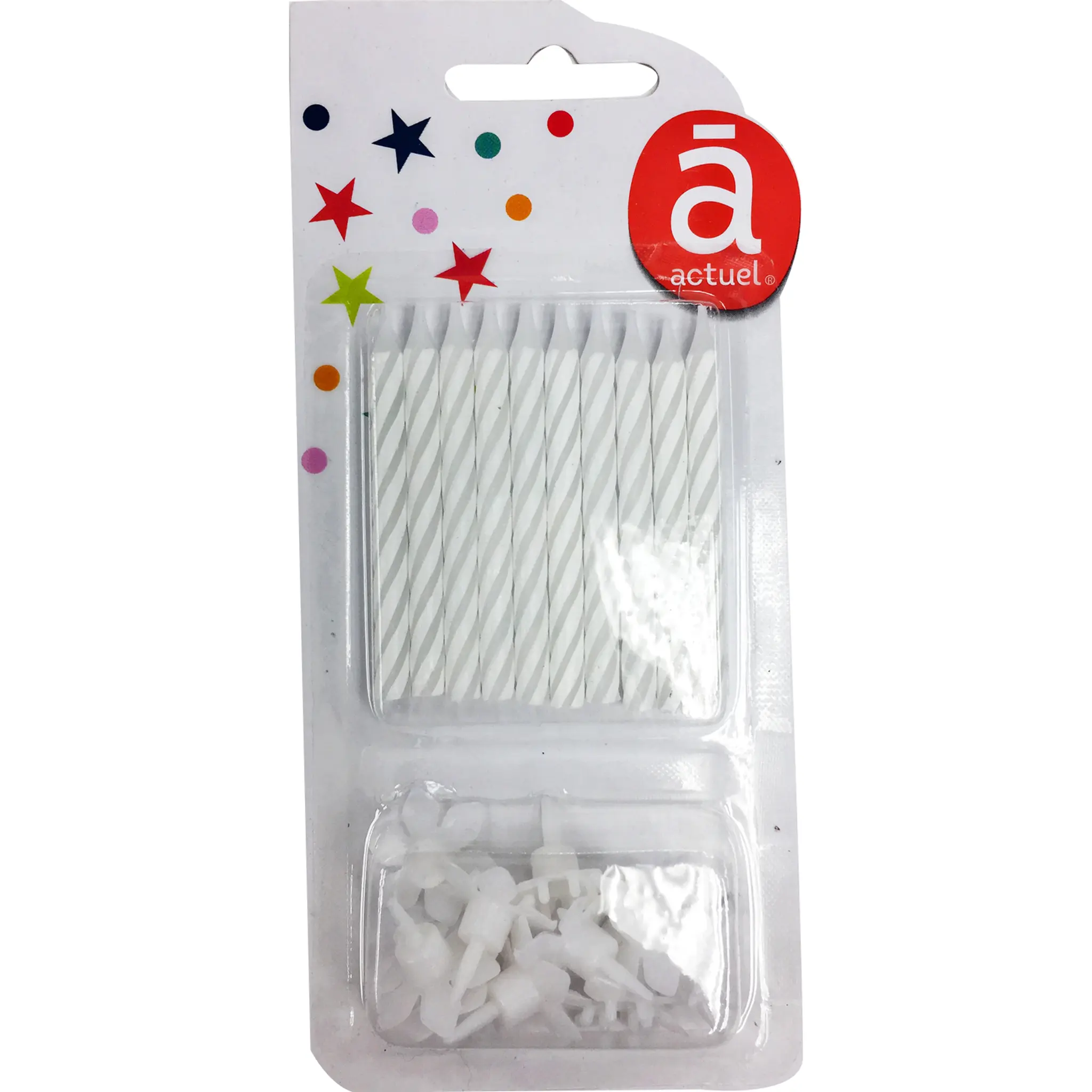 ACTUEL Bougies d'anniversaire blanches