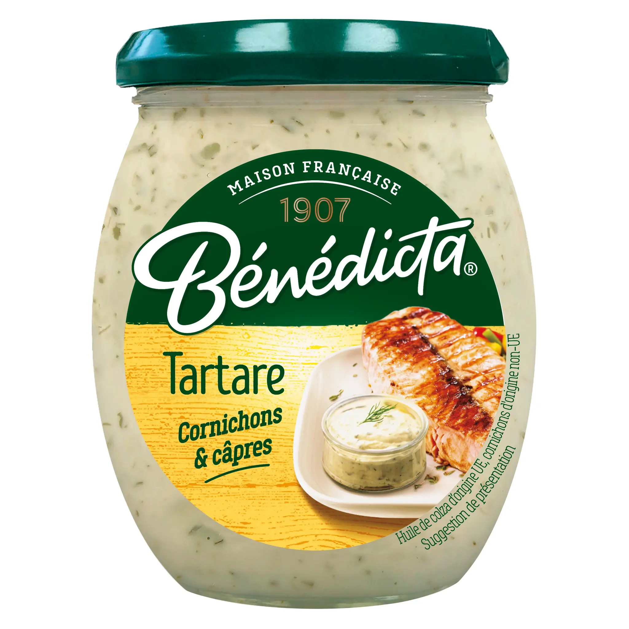 BENEDICTA Sauce tartare aux cornichons et aux câpres en bocal