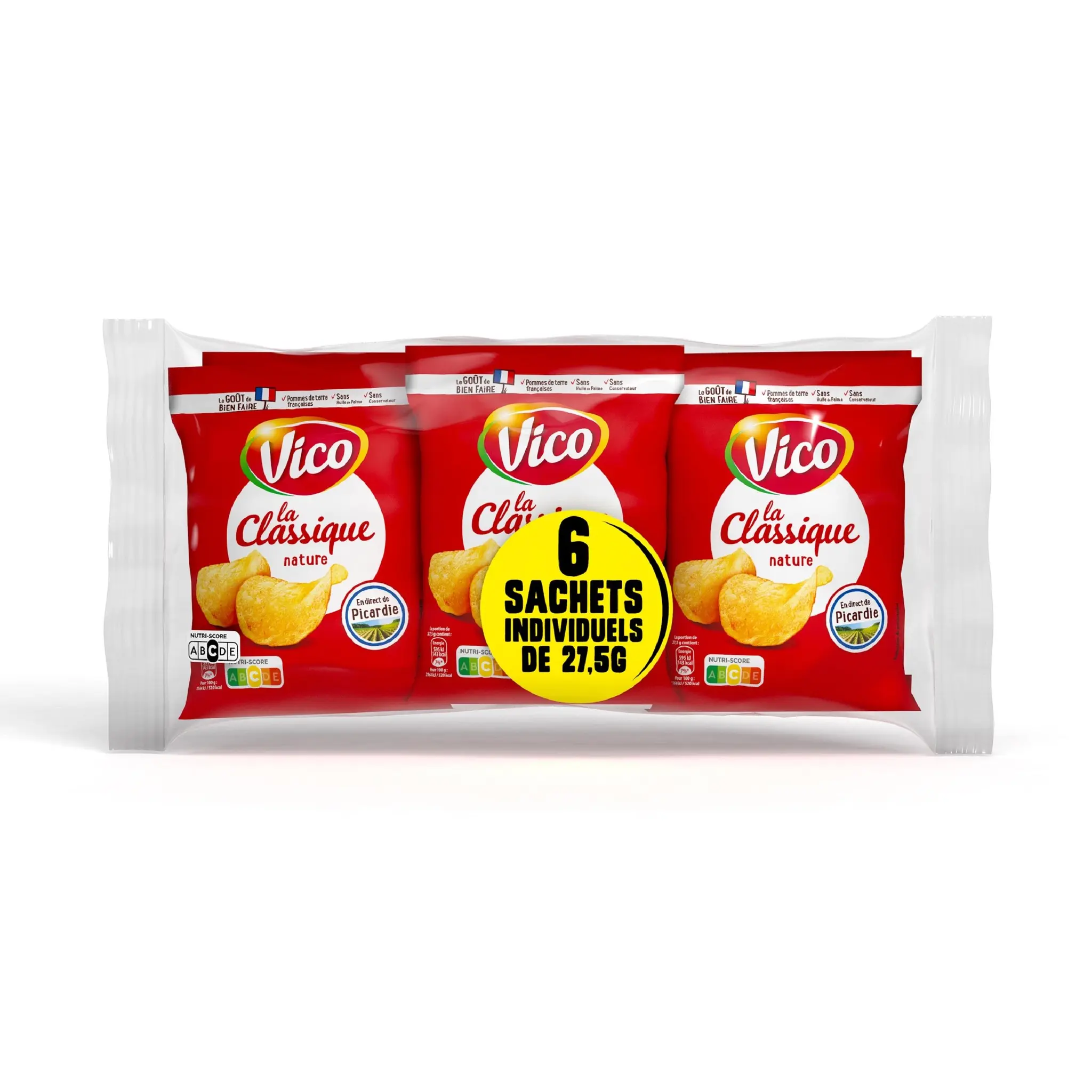 VICO Chips la Classique nature en sachets individuels