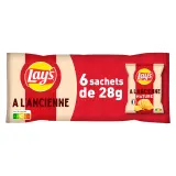 LAY'S Chips recette à l'ancienne nature sachets individuels