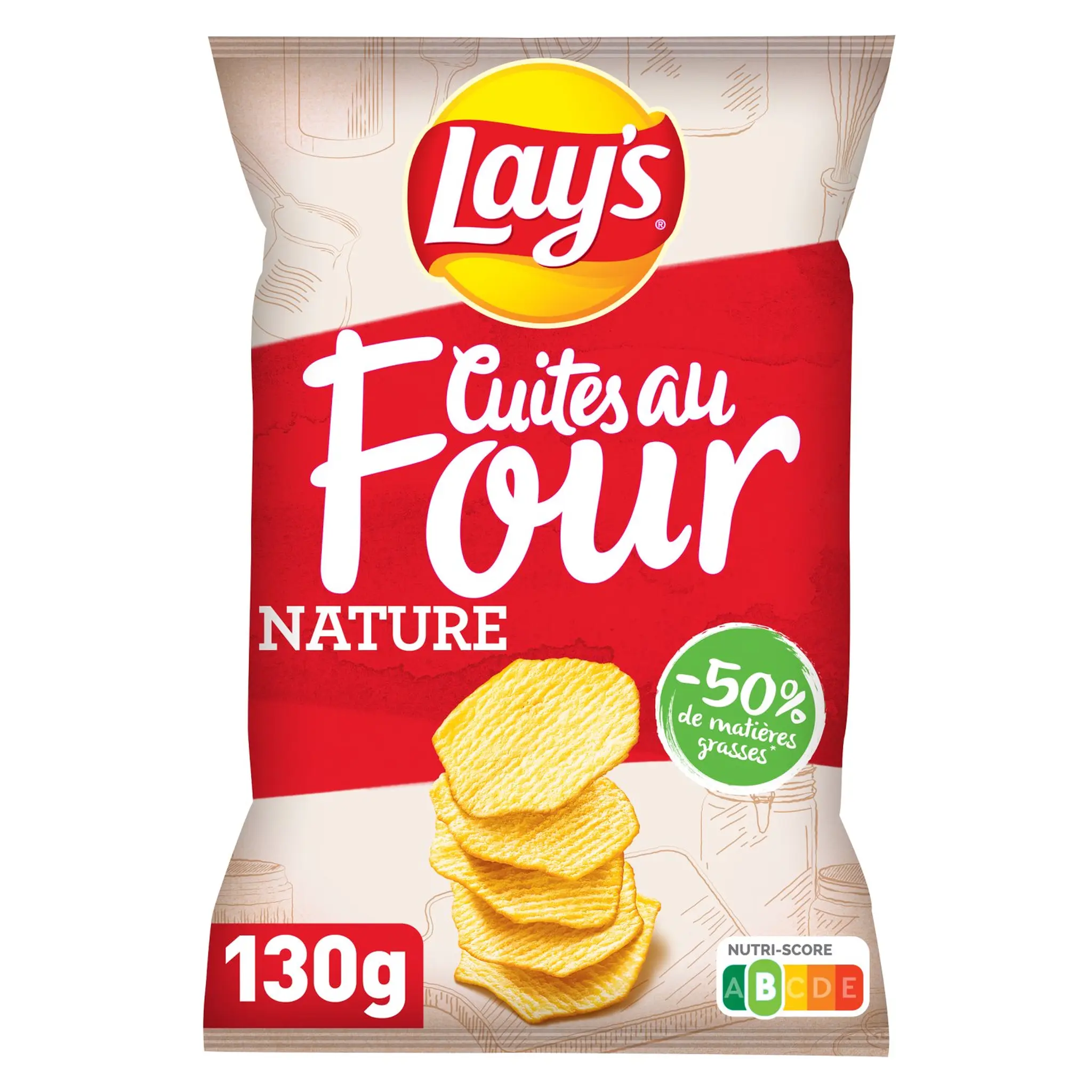 LAY'S Chips nature cuites au four