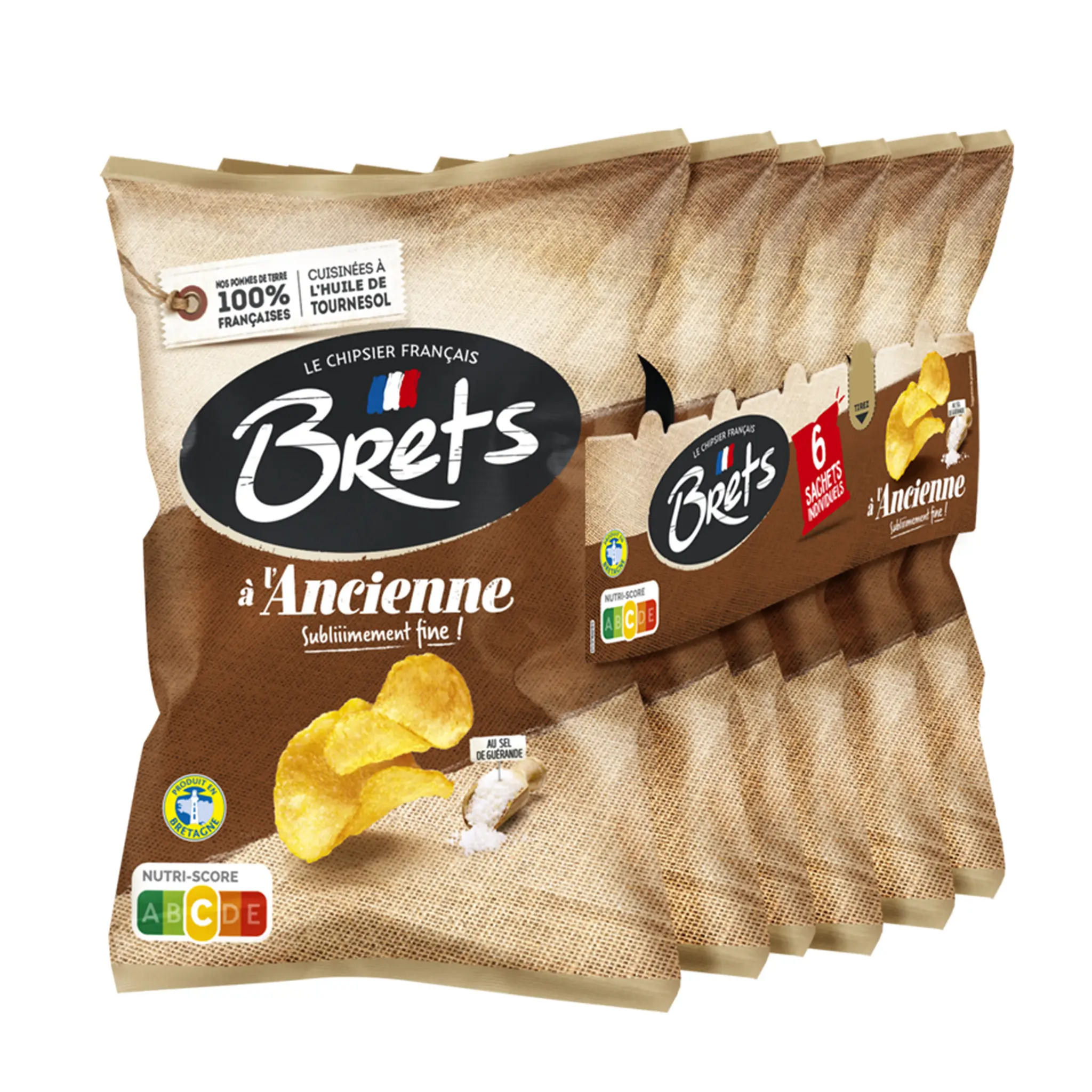 BRETS Chips à l'ancienne nature - sachets individuels