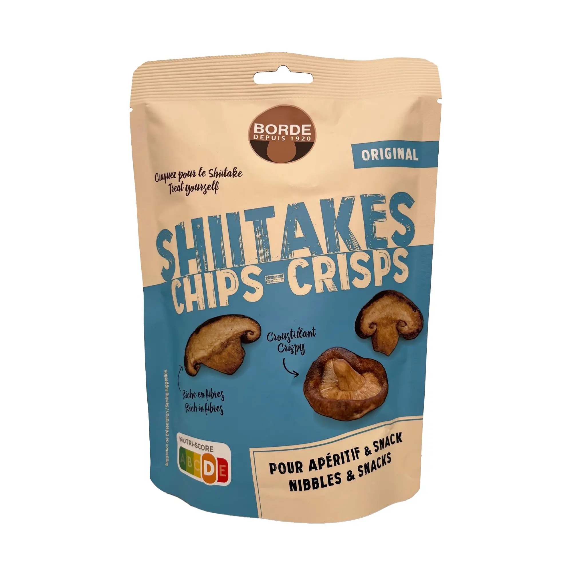BORDE Chips de shiitakés original riche en fibres