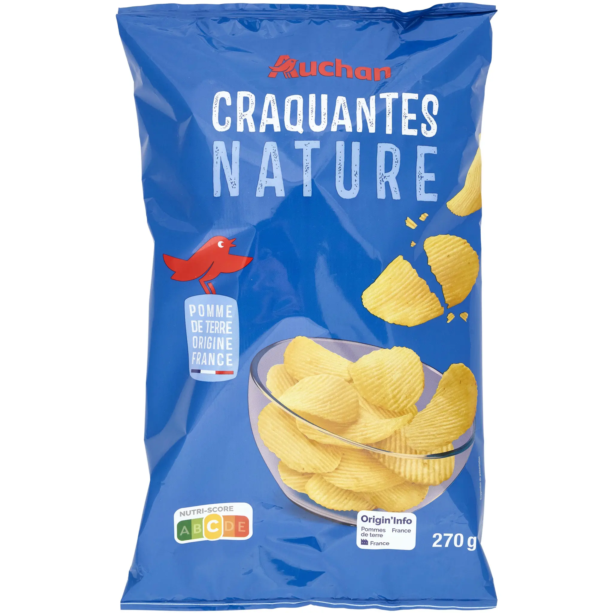 AUCHAN Chips craquantes nature