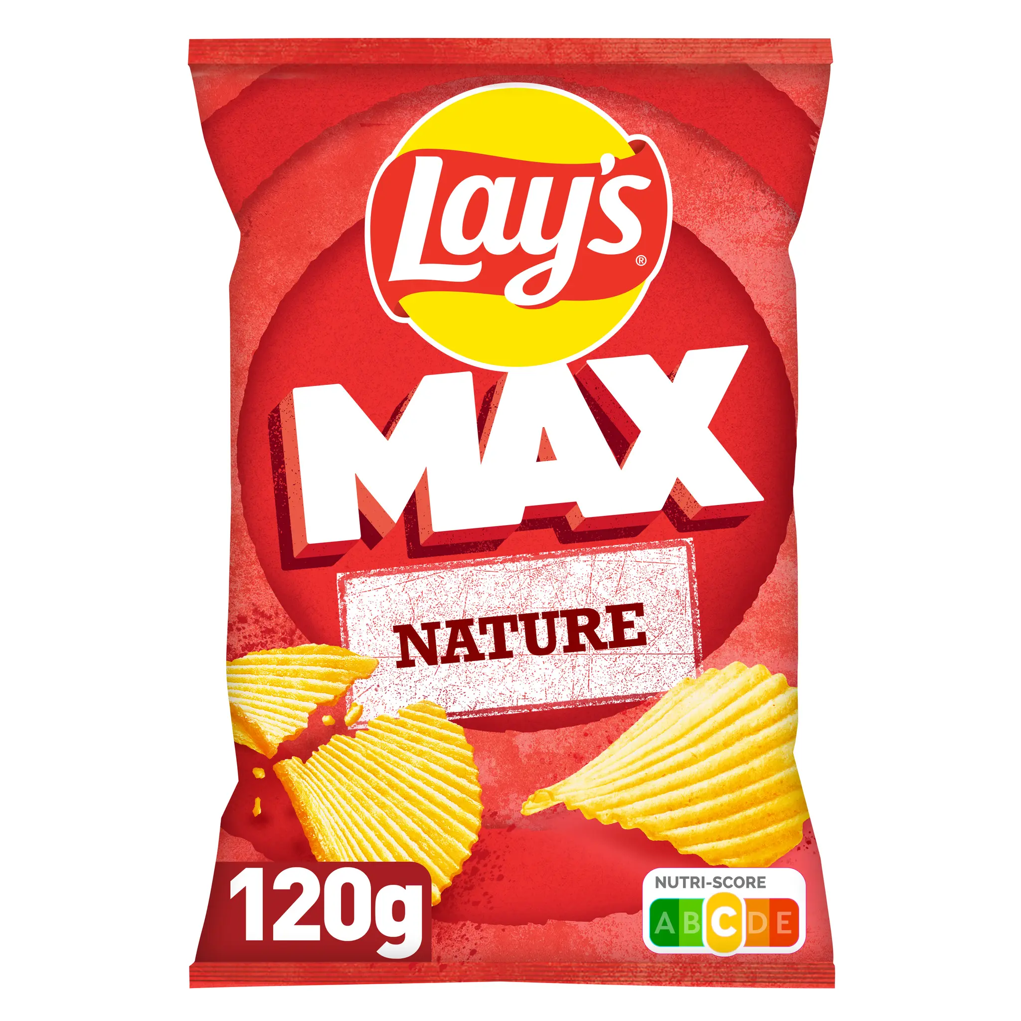 LAY'S Chips ondulées Max nature sans conservateur