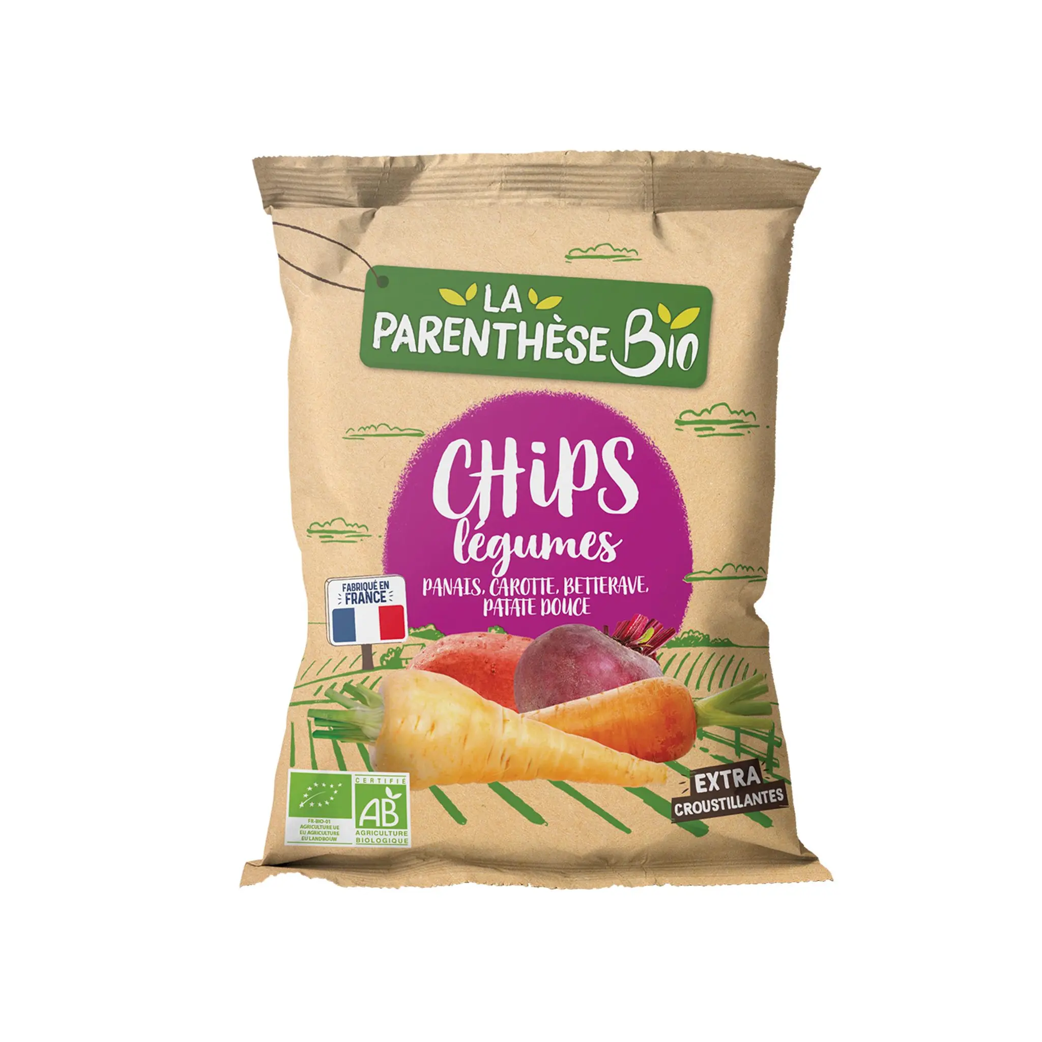 LA PARENTHESE BIO Chips de légumes panais carotte betterave patate douce