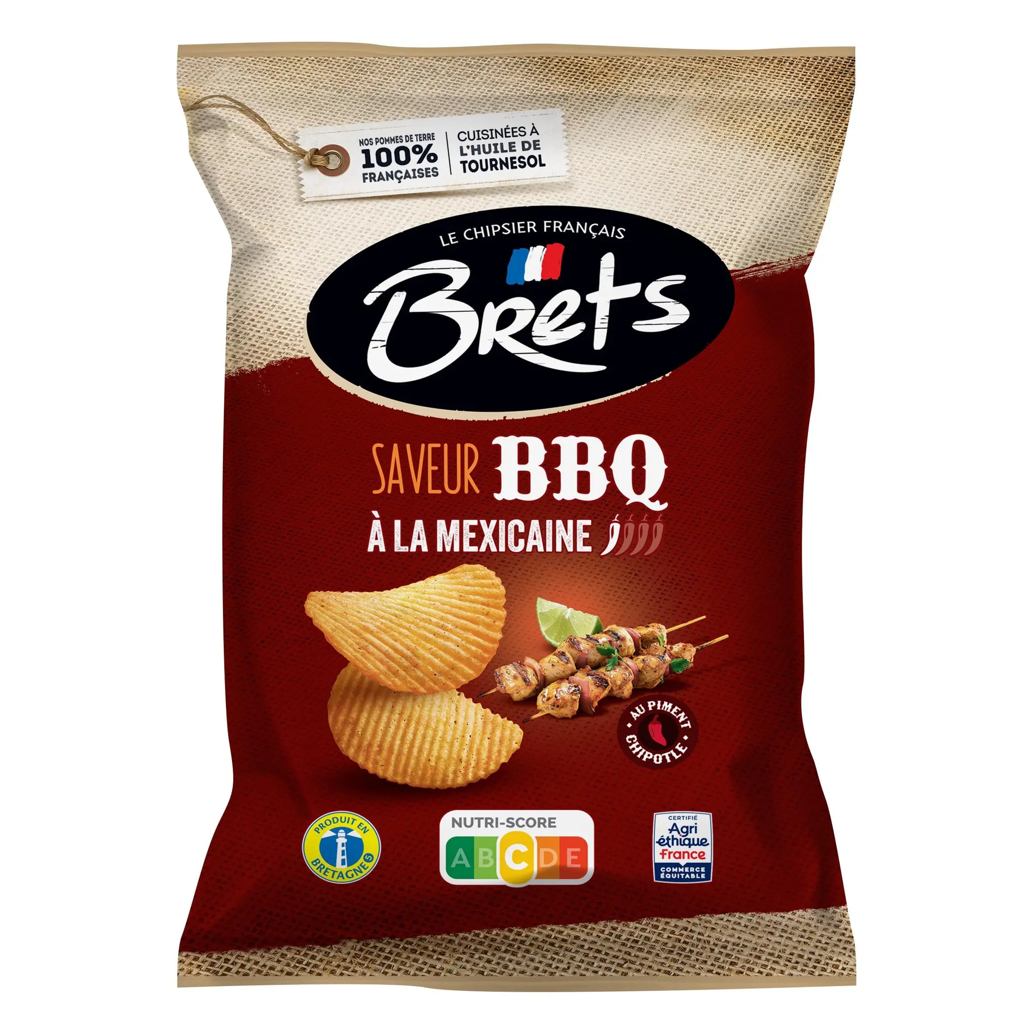 BRETS Chips de pommes de terre saveur barbecue à la mexicaine