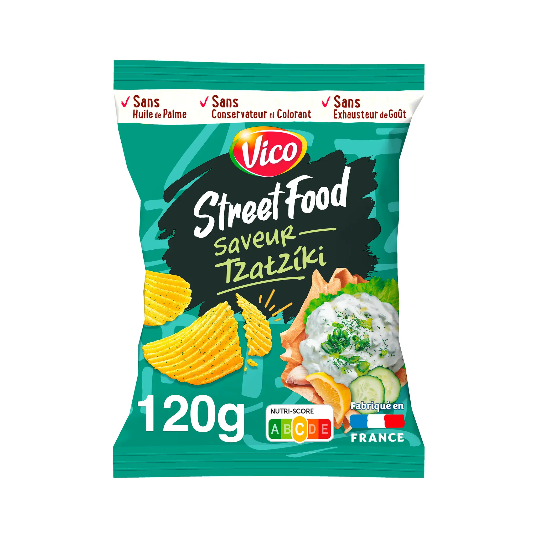 VICO Chips ondulées Street Food saveur Tzatziki