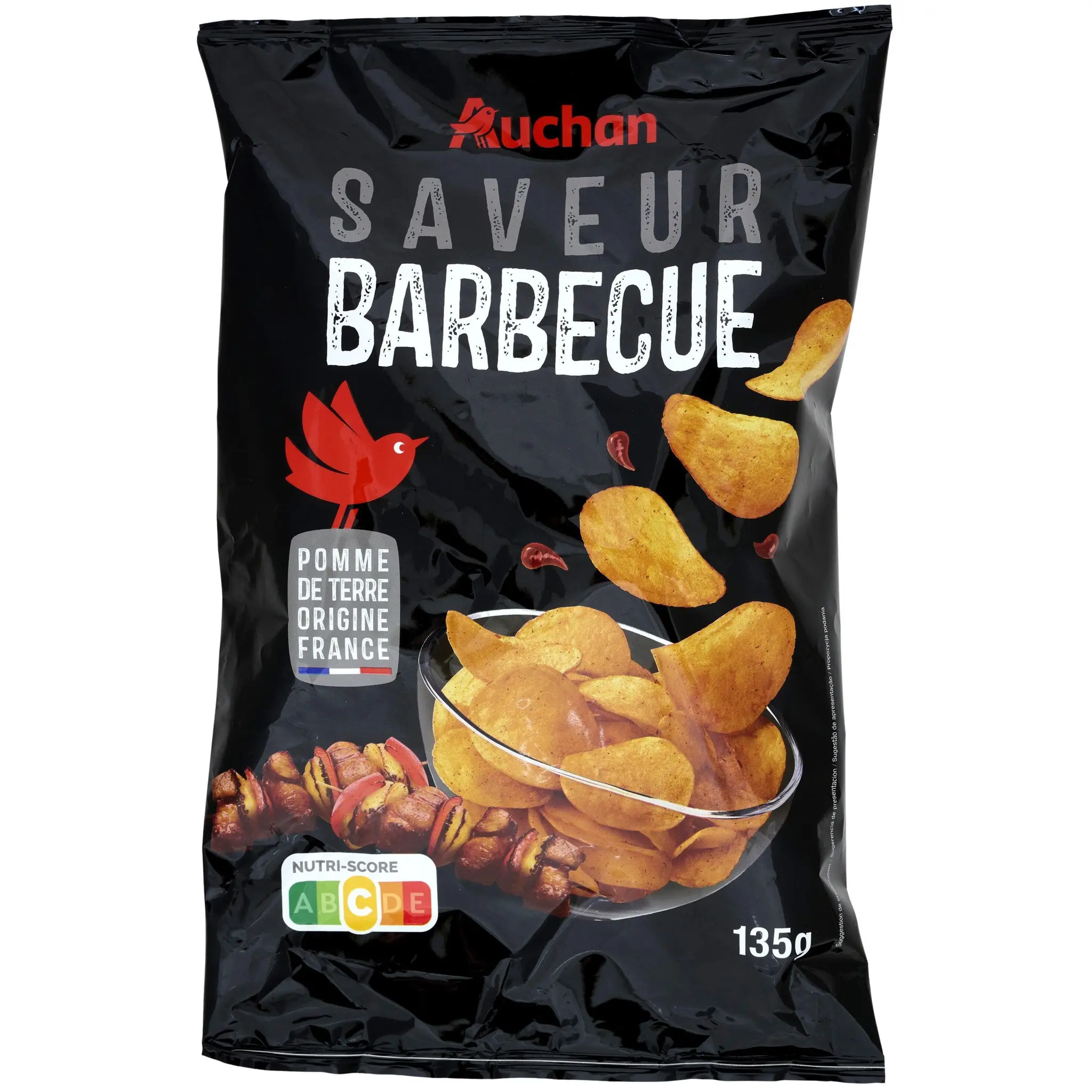 AUCHAN Chips saveur barbecue