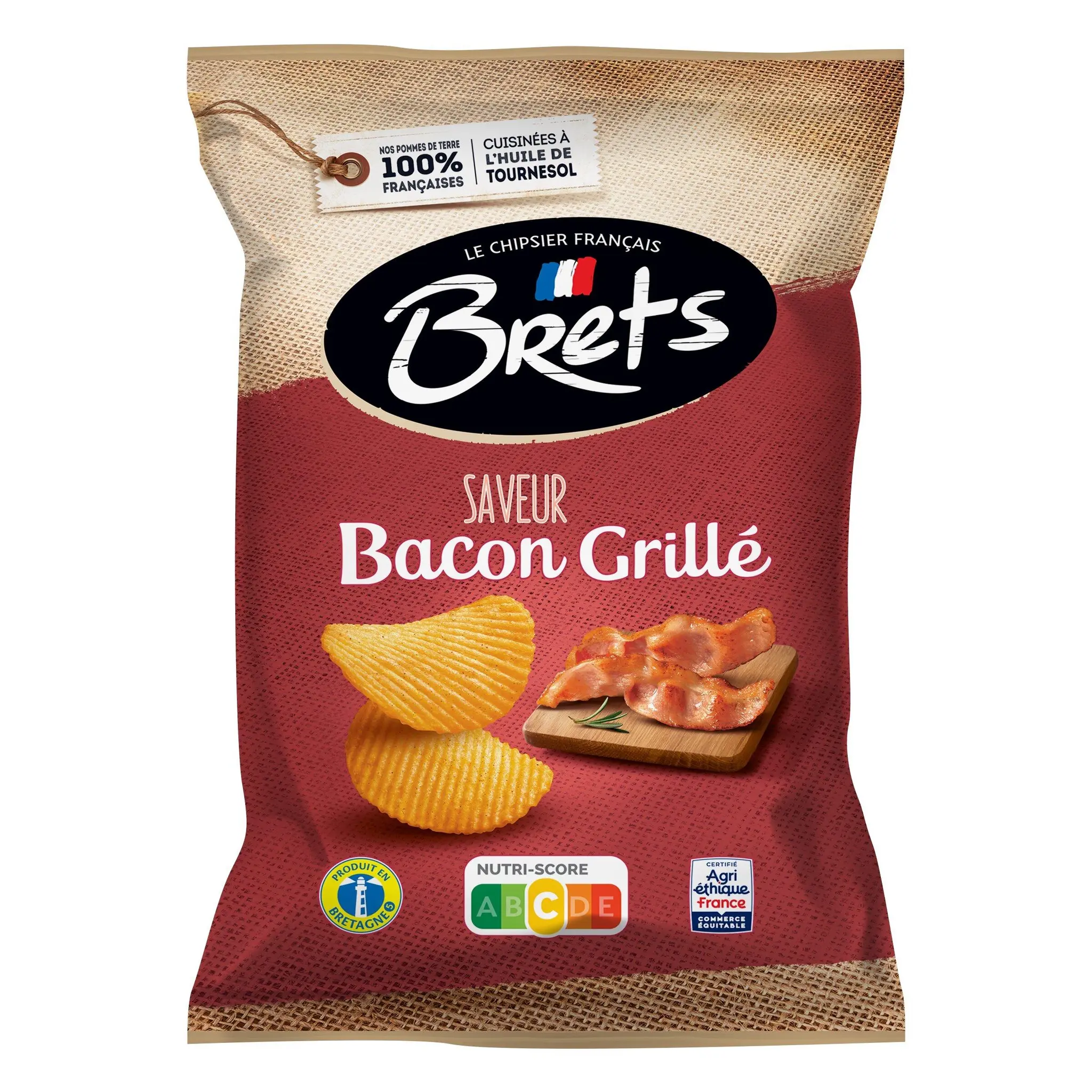 BRETS Chips ondulées saveur bacon grillé