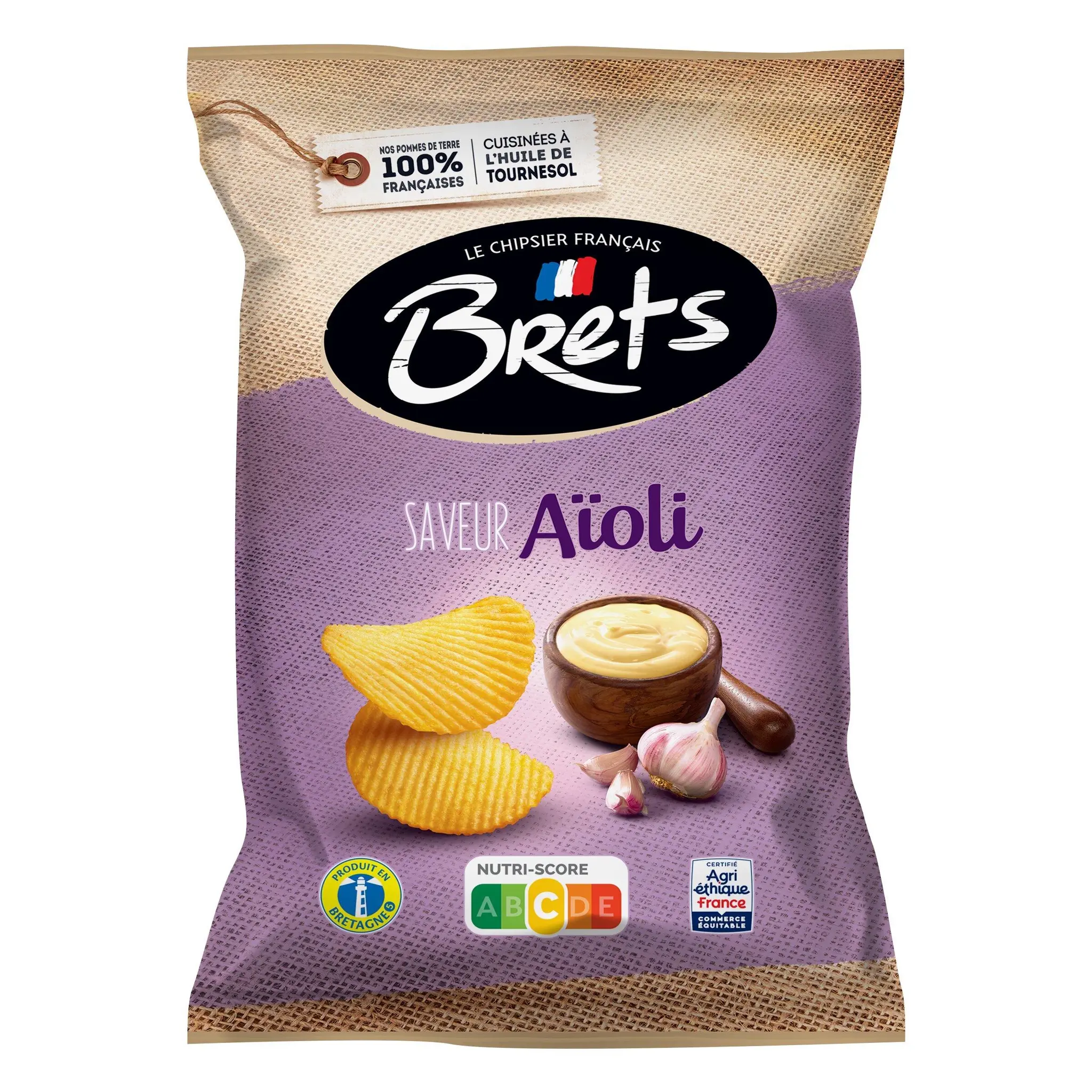 BRETS Chips ondulées saveur aïoli