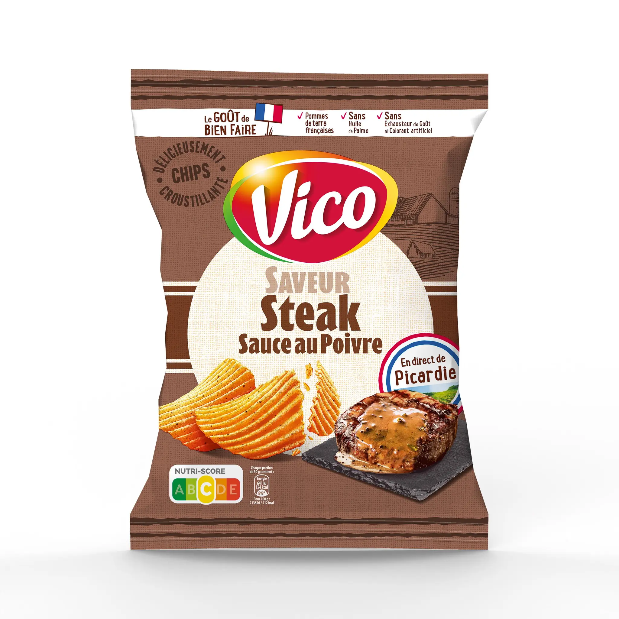 VICO Chips ondulées saveur steak sauce au poivre