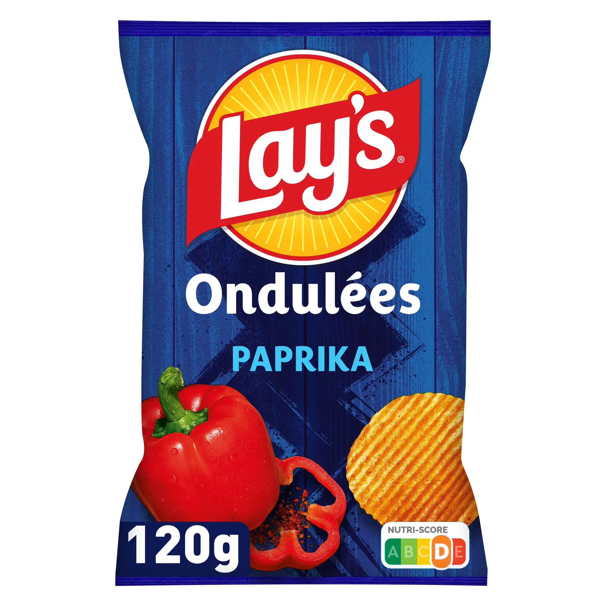 LAY'S Chips ondulées saveur paprika doux fumé