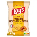 LAY'S Chips ondulées paysanne saveur poulet moutarde de Dijon et miel