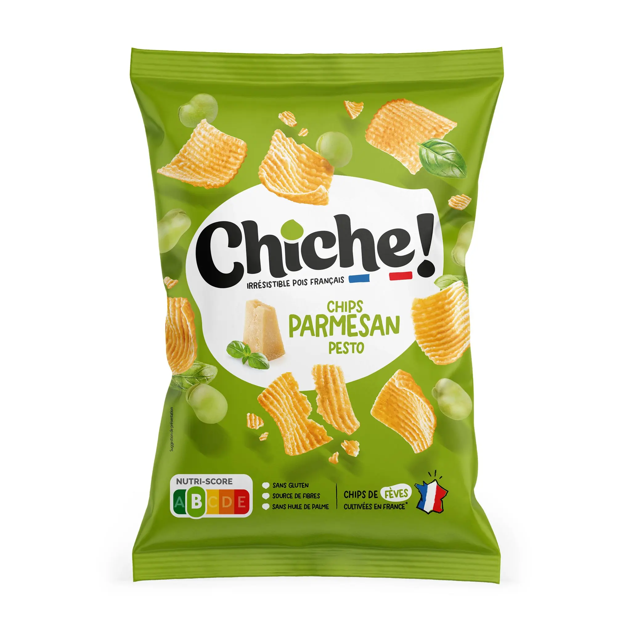 CHICHE! Chips ondulées saveur parmesan et pesto
