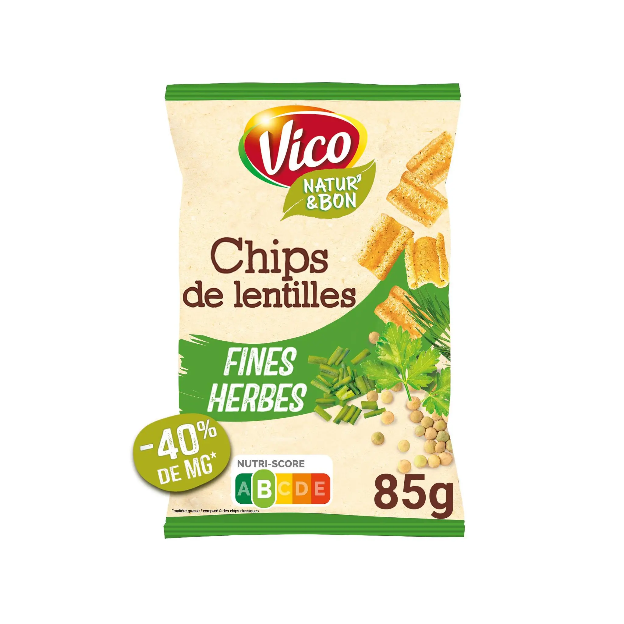 VICO Chips de lentilles goût fines herbes Natur'& Bon