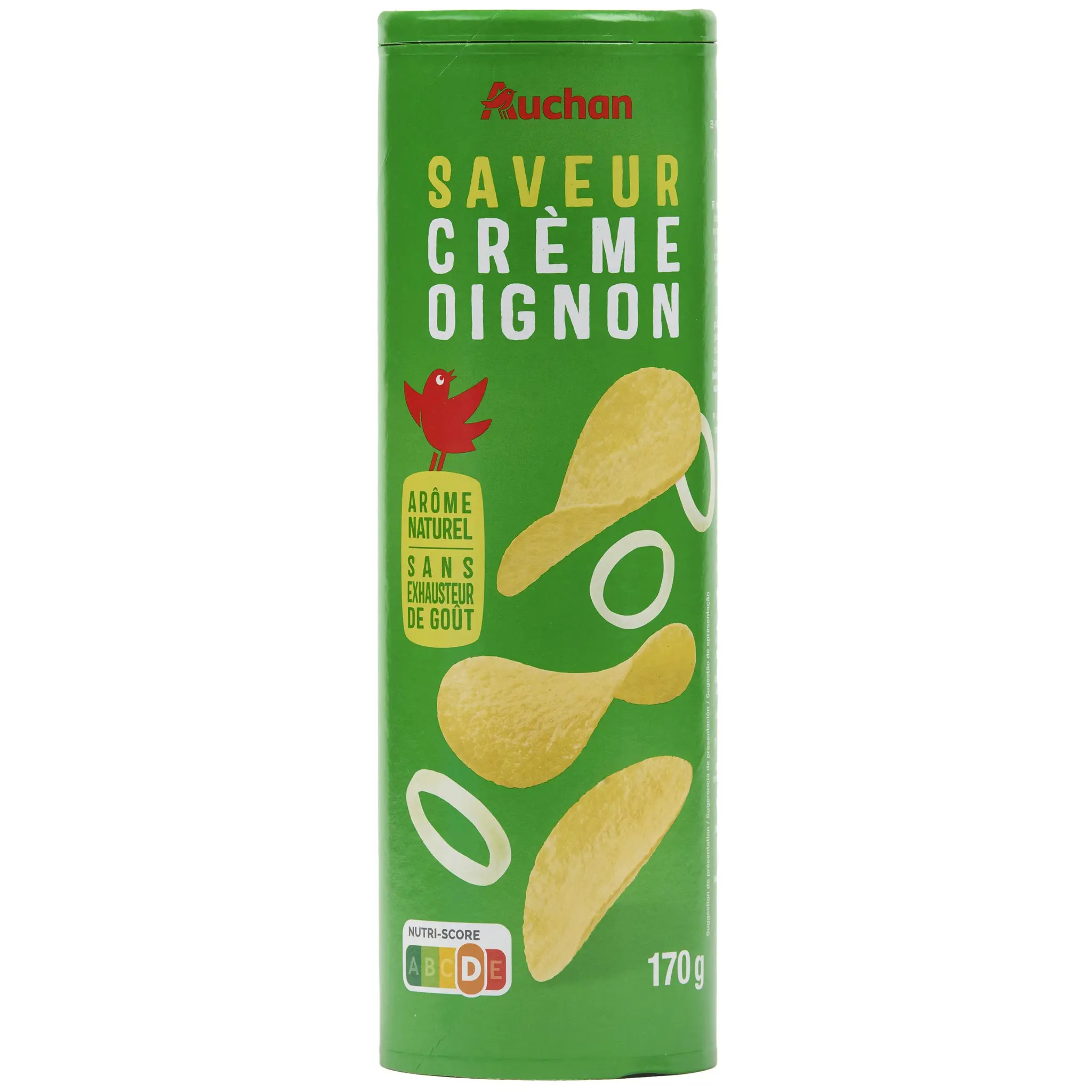 AUCHAN Chips tuiles saveur crème oignon