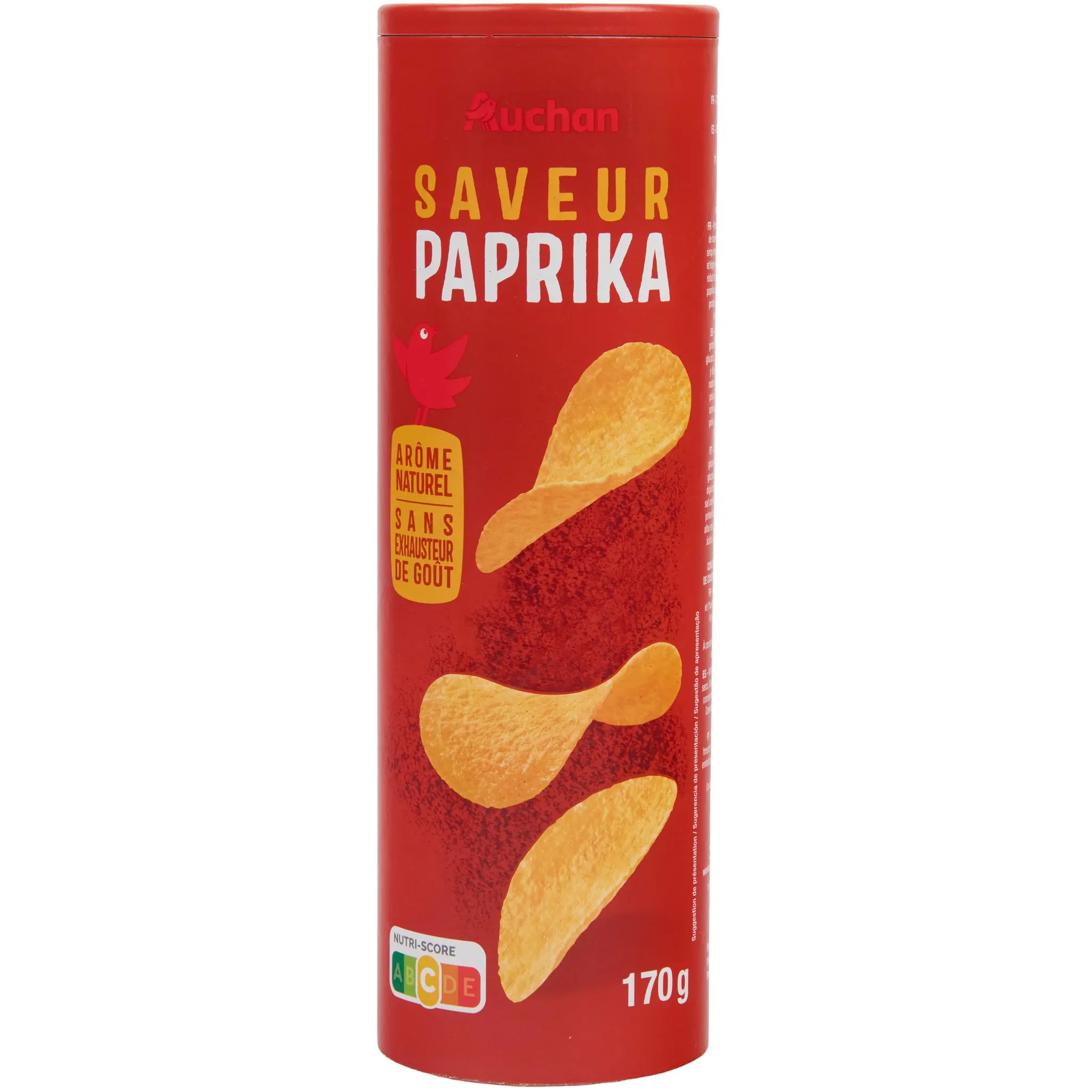 AUCHAN Chips tuiles saveur paprika