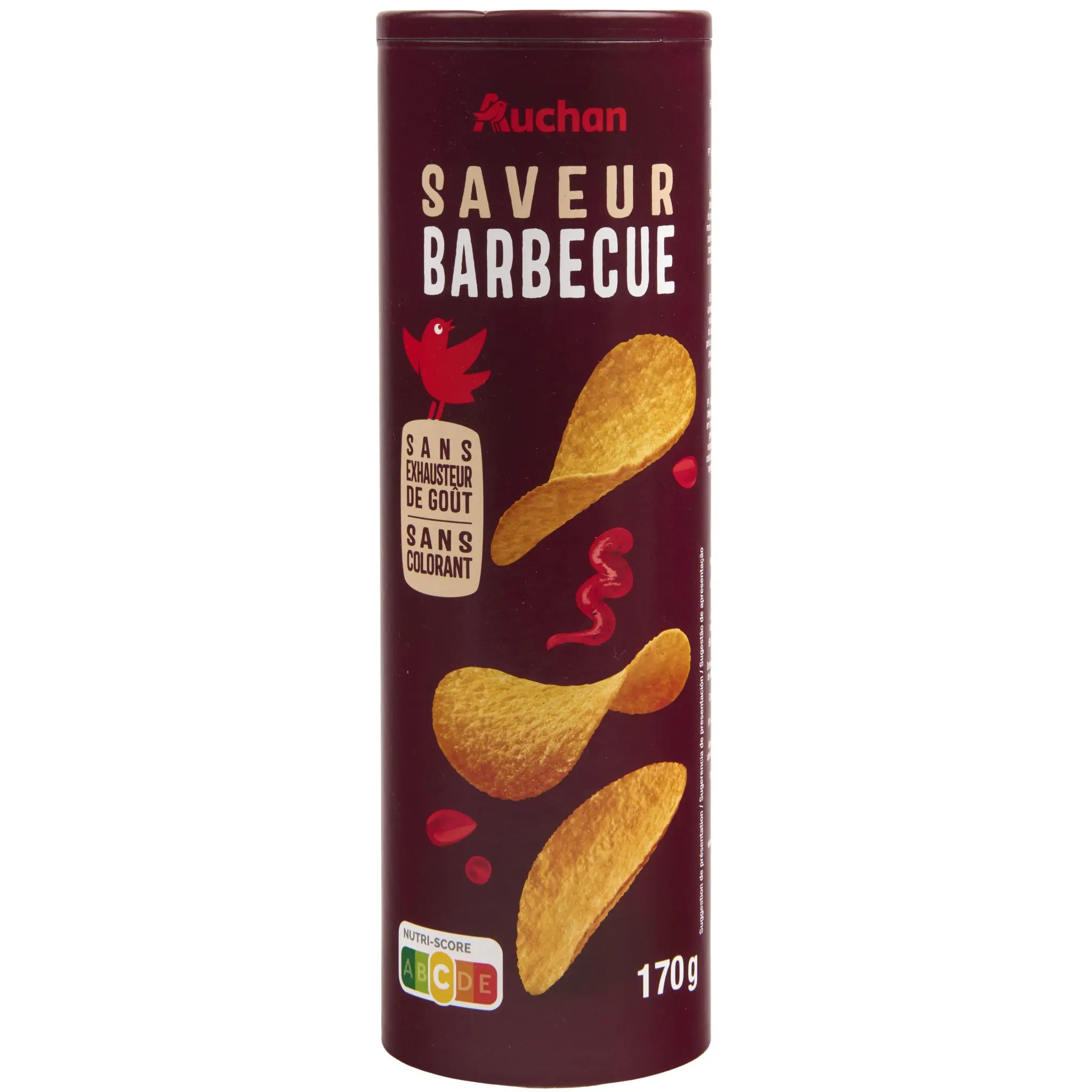 AUCHAN Chips tuiles saveur barbecue
