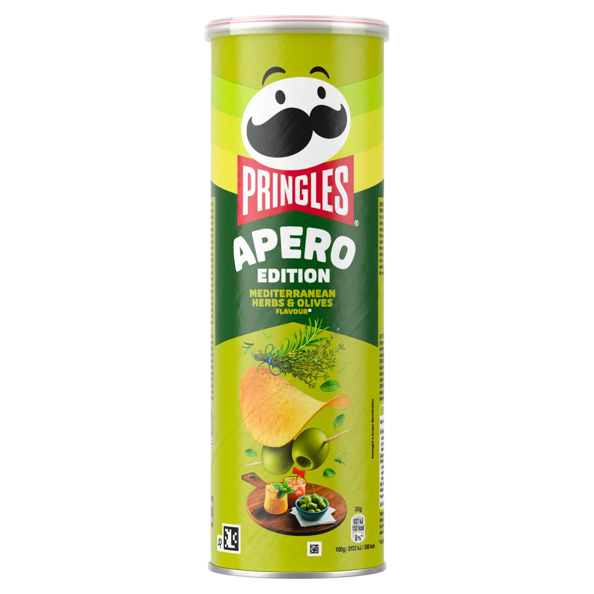PRINGLES Chips tuiles apero edition saveur herbes méditerranéennes et olives