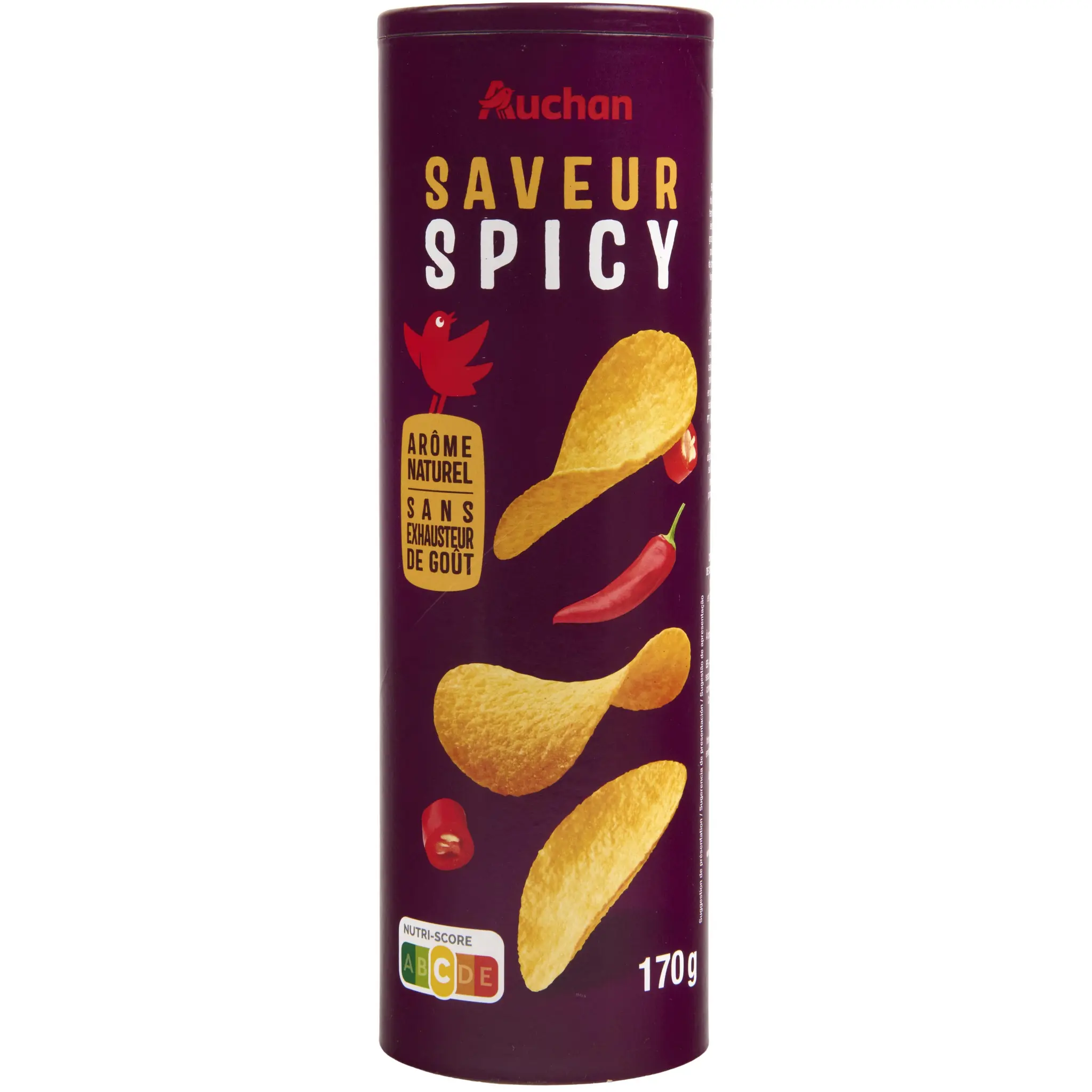 AUCHAN Chips tuiles saveur spicy