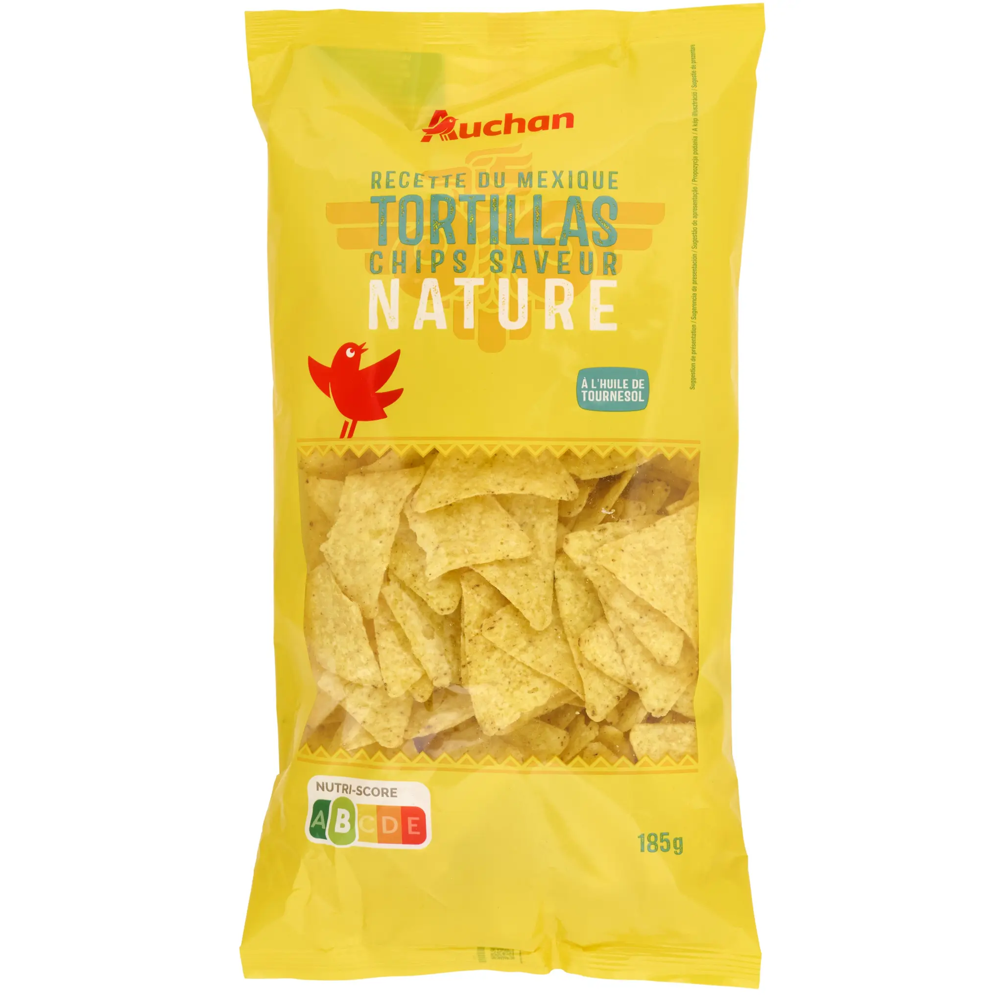 AUCHAN Tortillas nature à l'huile de tournesol