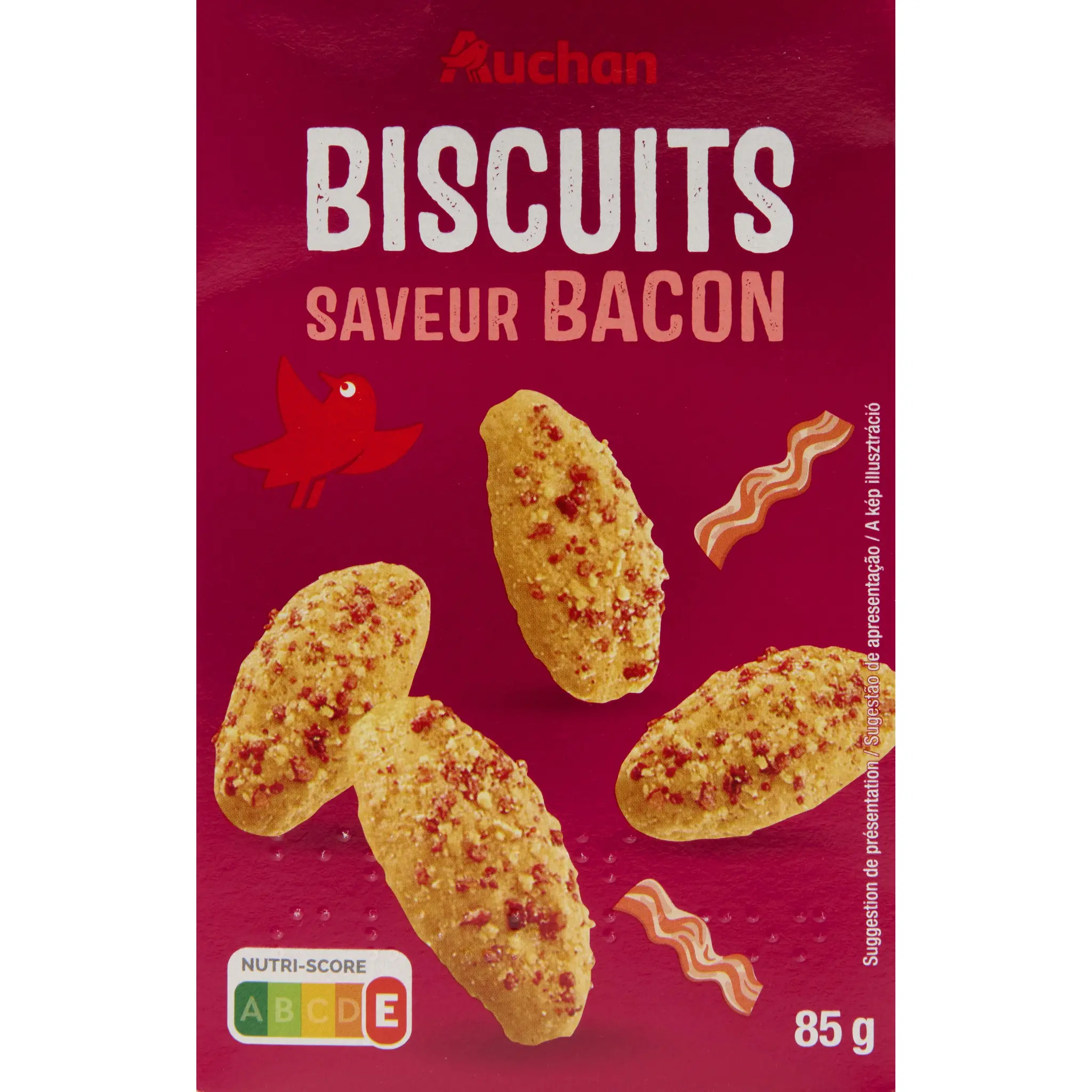 AUCHAN Biscuits saveur bacon