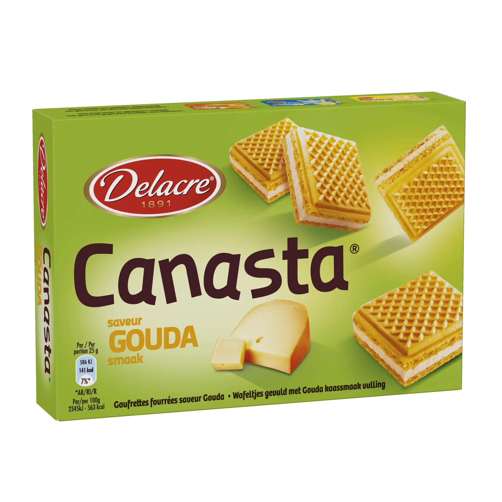 DELACRE Gaufrettes fourrées gouda Canasta