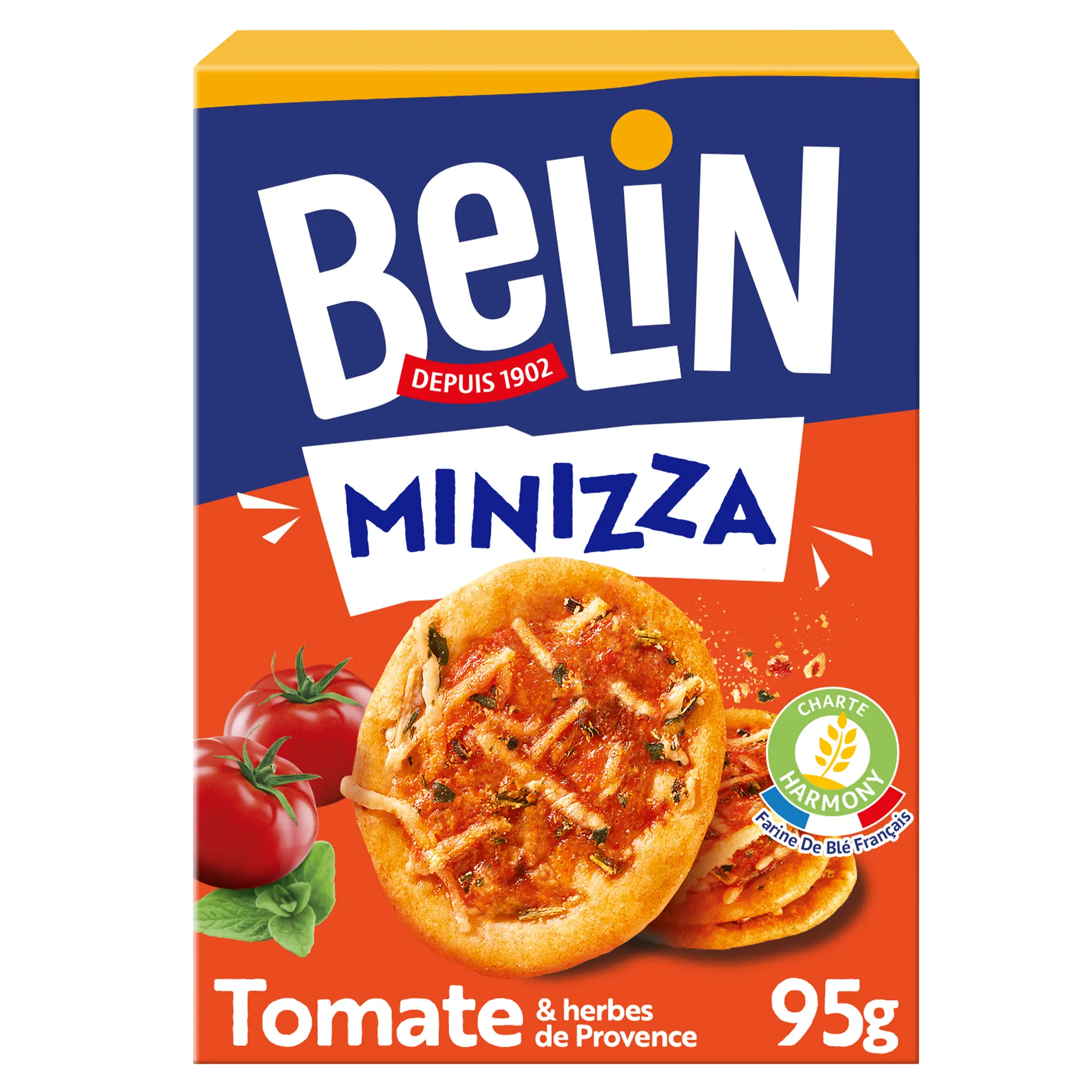 BELIN Biscuits crackers à la tomate et à l'herbes de Provence Minizza