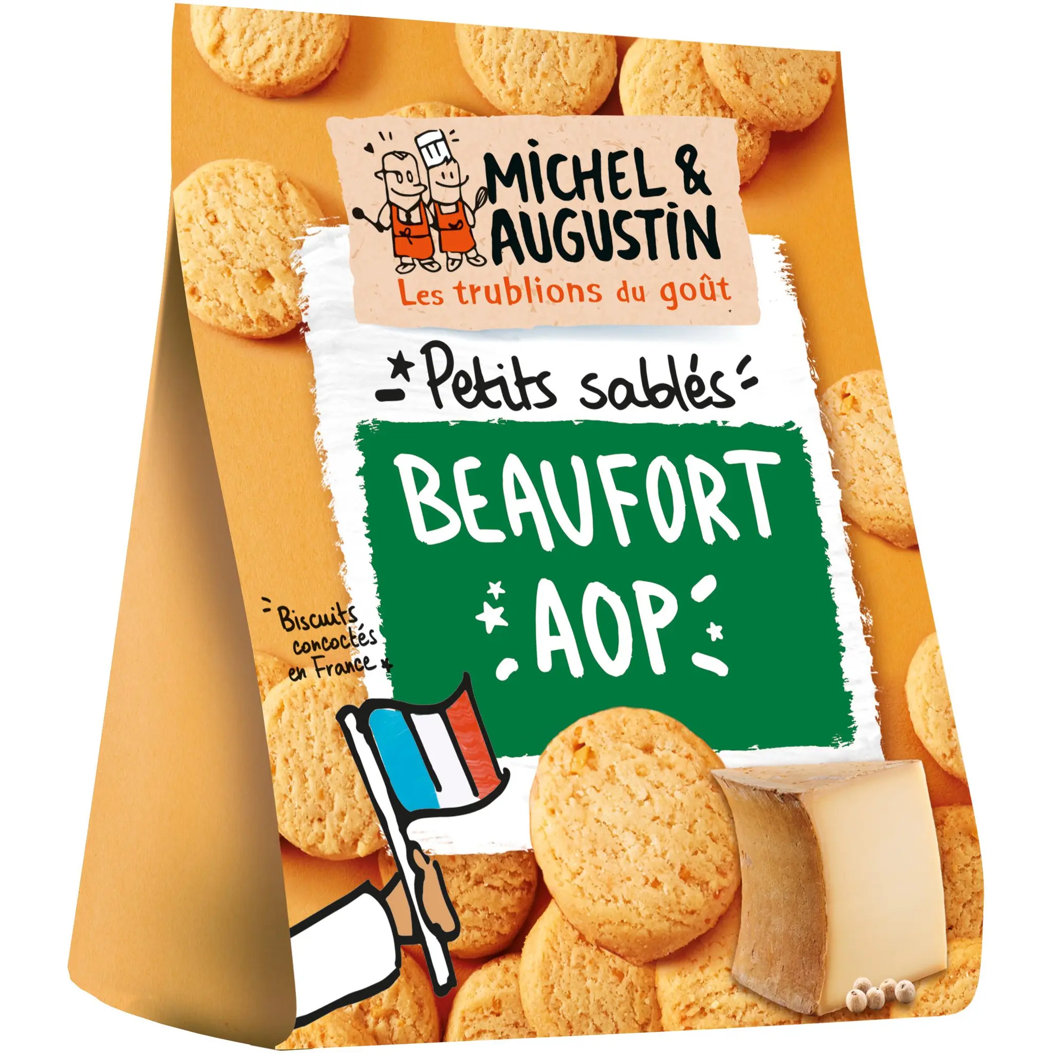 MICHEL ET AUGUSTIN Biscuits apéritifs crackers au Beaufort AOP