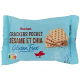 AUCHAN Crackers pocket sésame & chia sans gluten