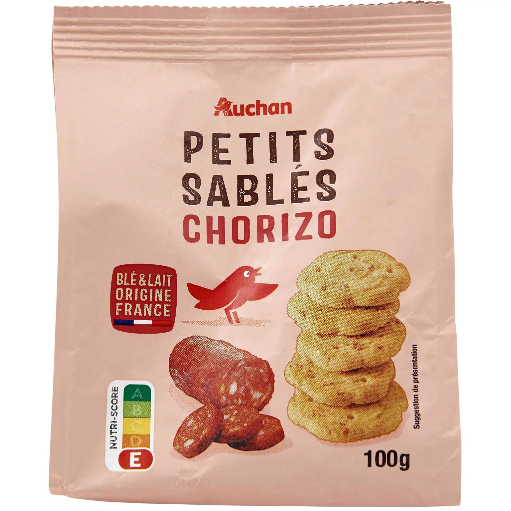 AUCHAN Petits sablés saveur chorizo
