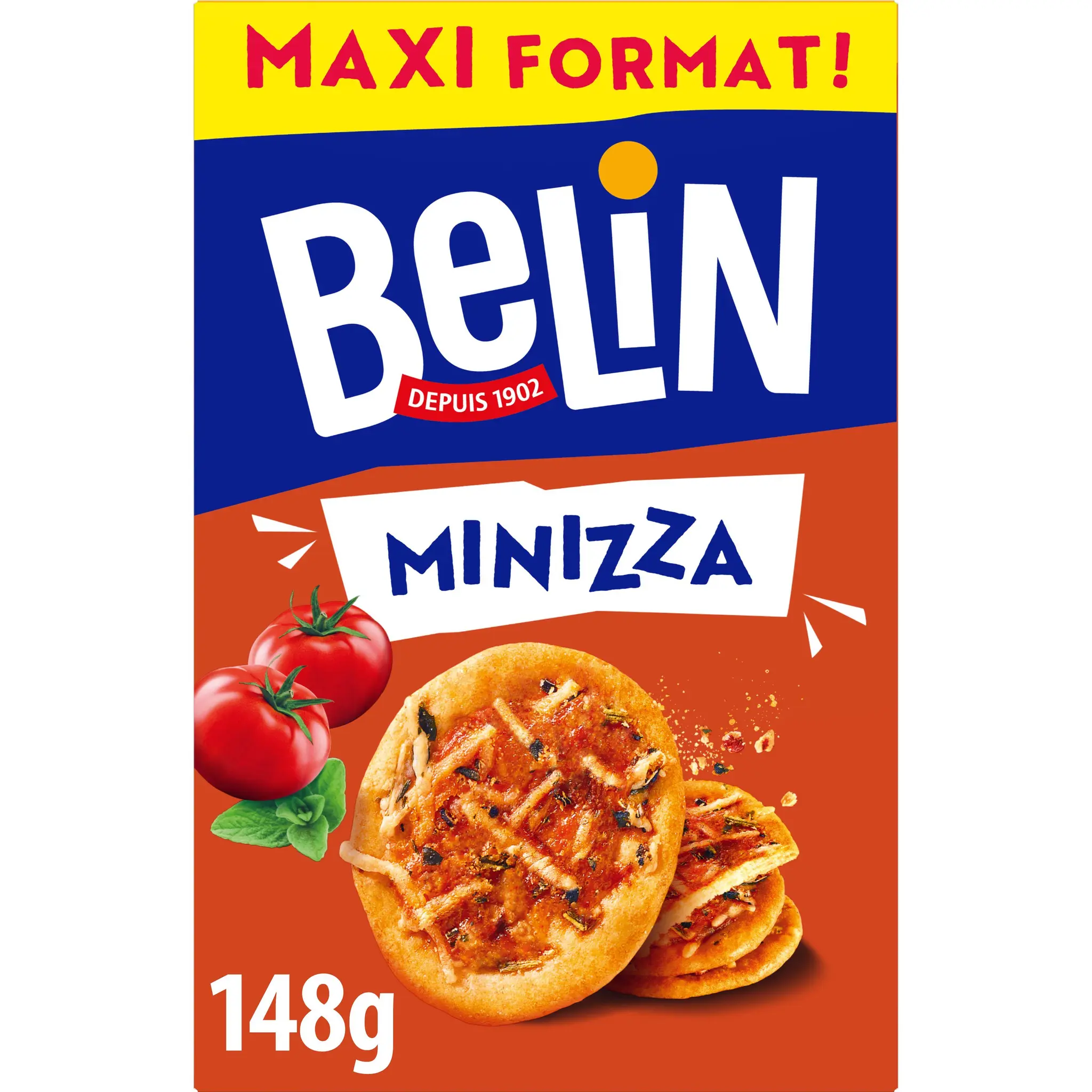BELIN Biscuits crackers tomate et herbes de Provence Minizza