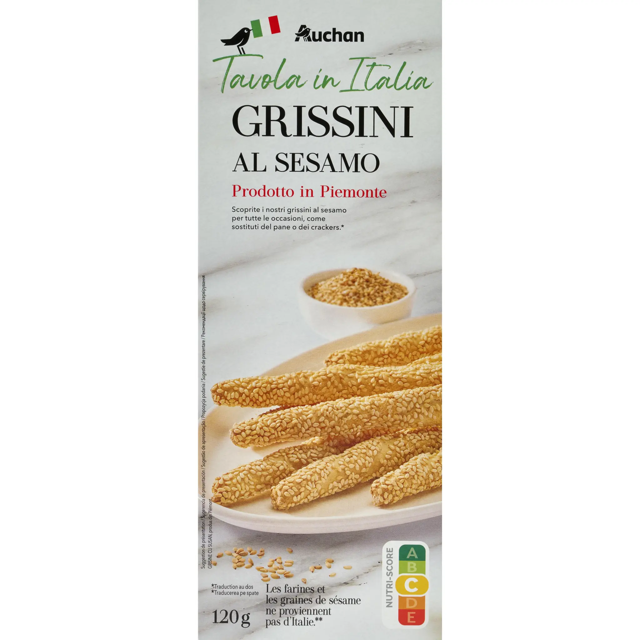AUCHAN TAVOLA IN ITALIA Gressini au sésame