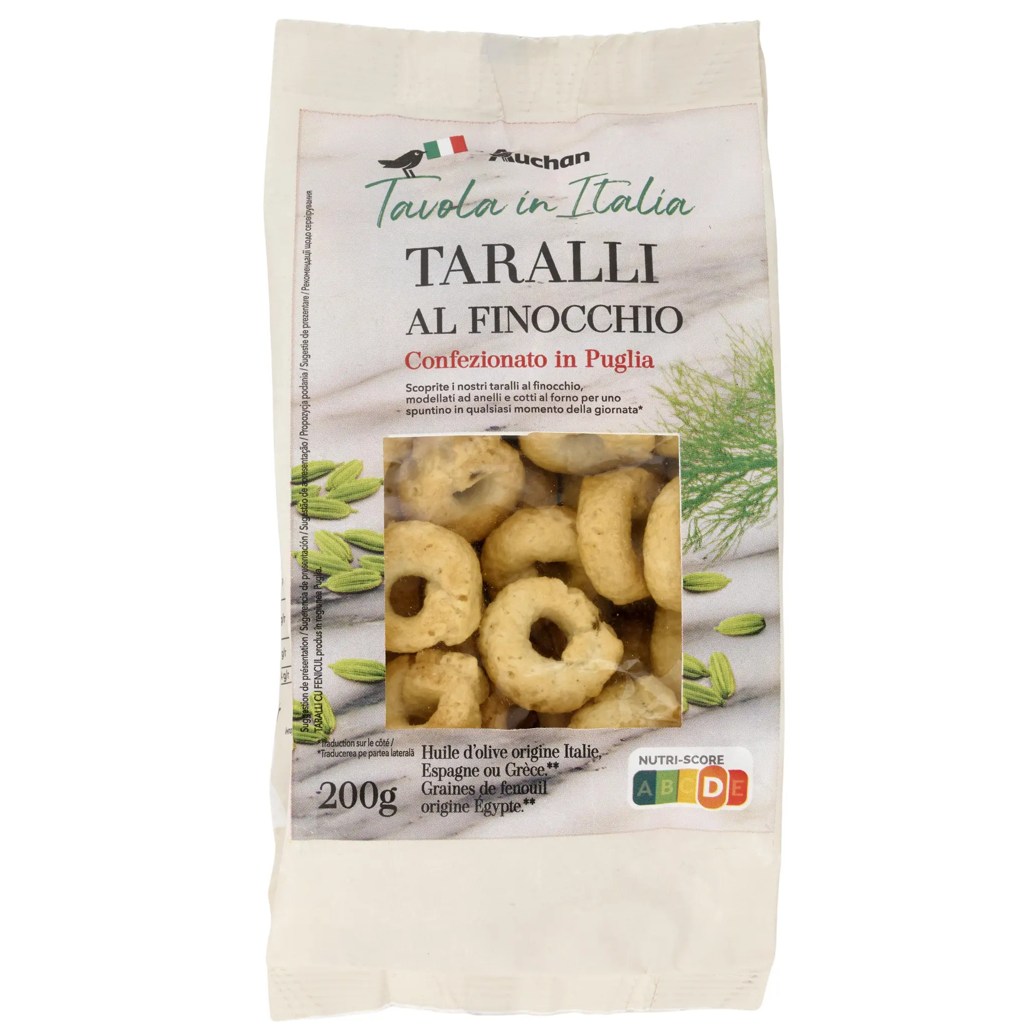 AUCHAN TAVOLA IN ITALIA Taralli au fenouil