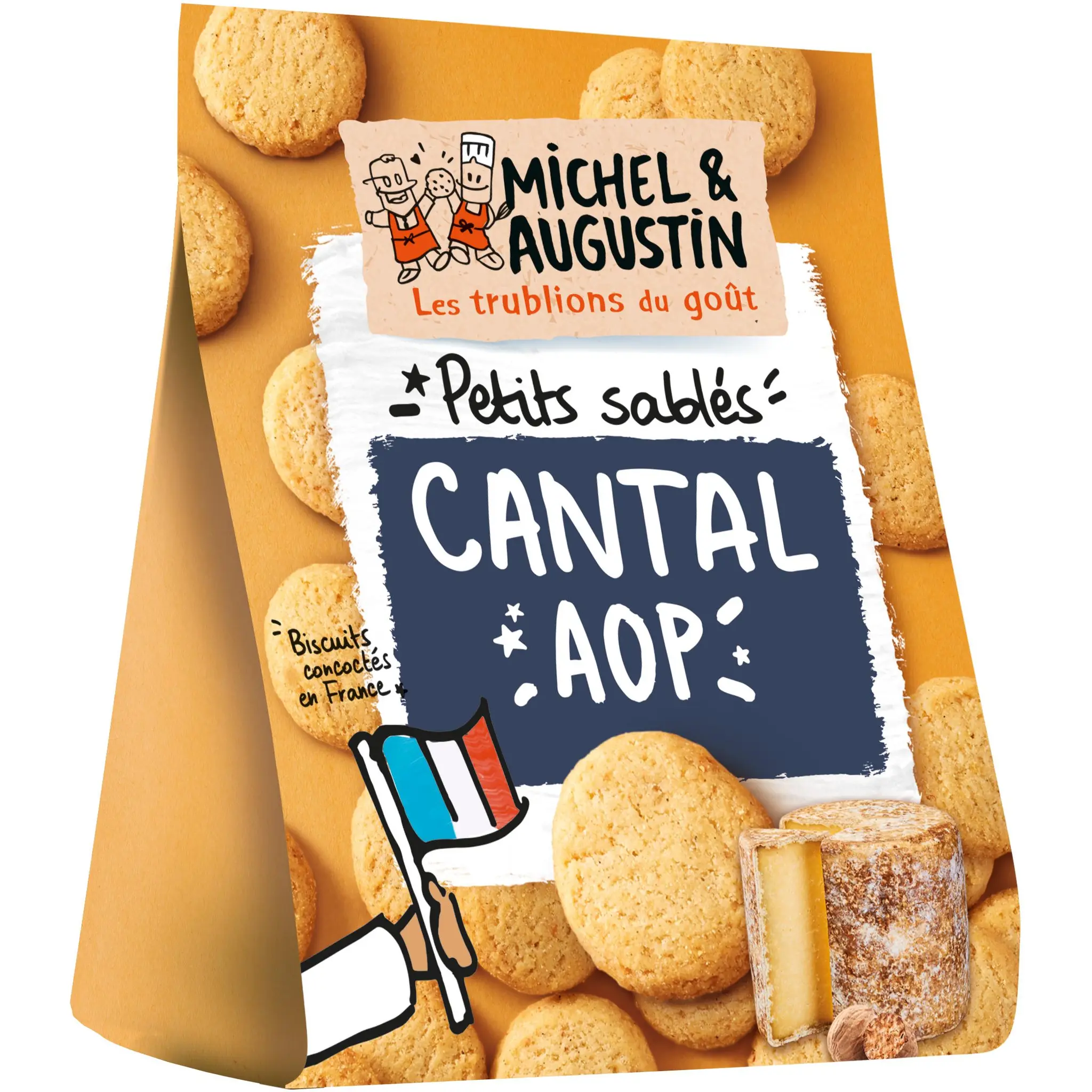 MICHEL ET AUGUSTIN Biscuits apéritifs crackers au Cantal AOP
