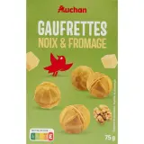 AUCHAN Gaufrettes noix fromage