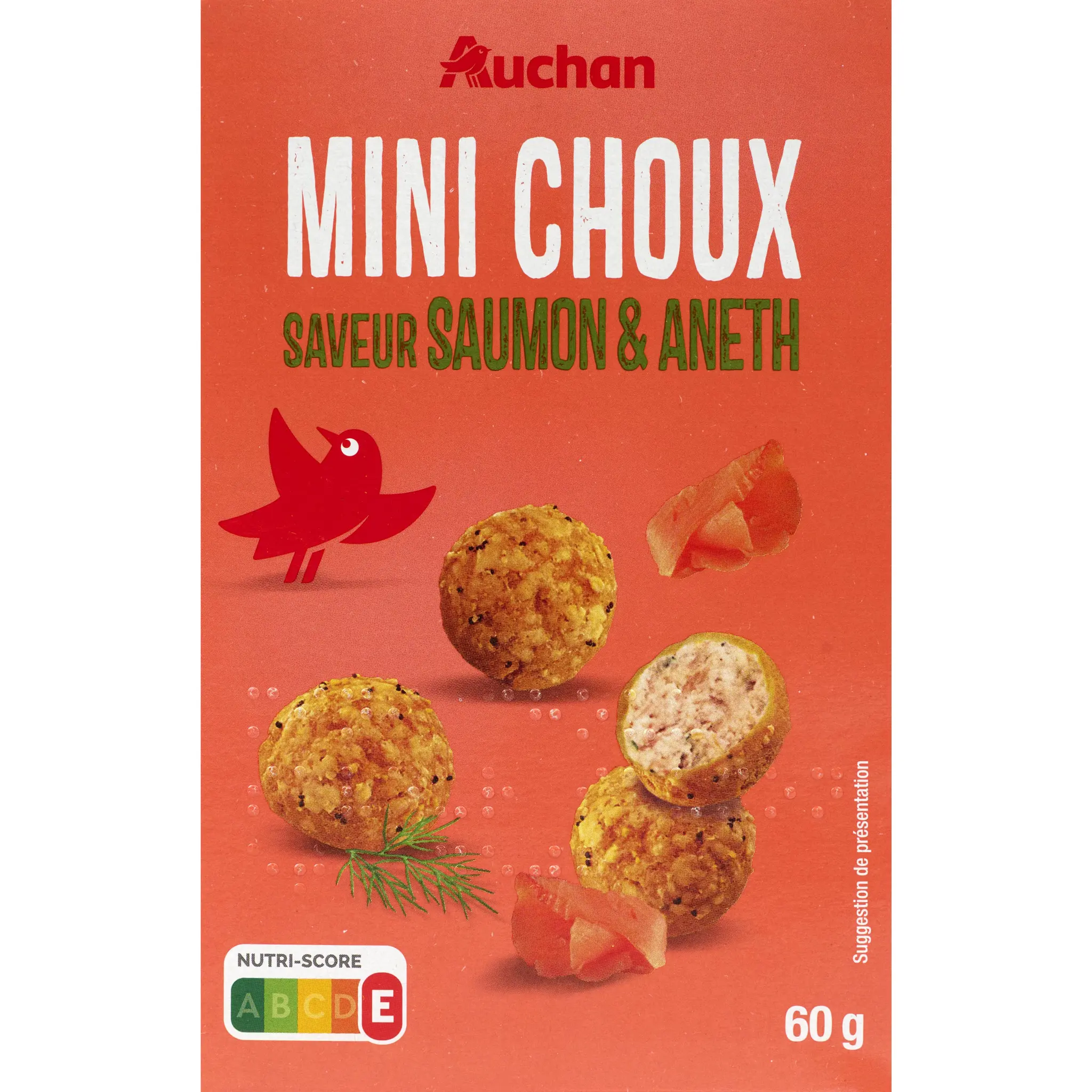 AUCHAN Mini choux saveur saumon et aneth