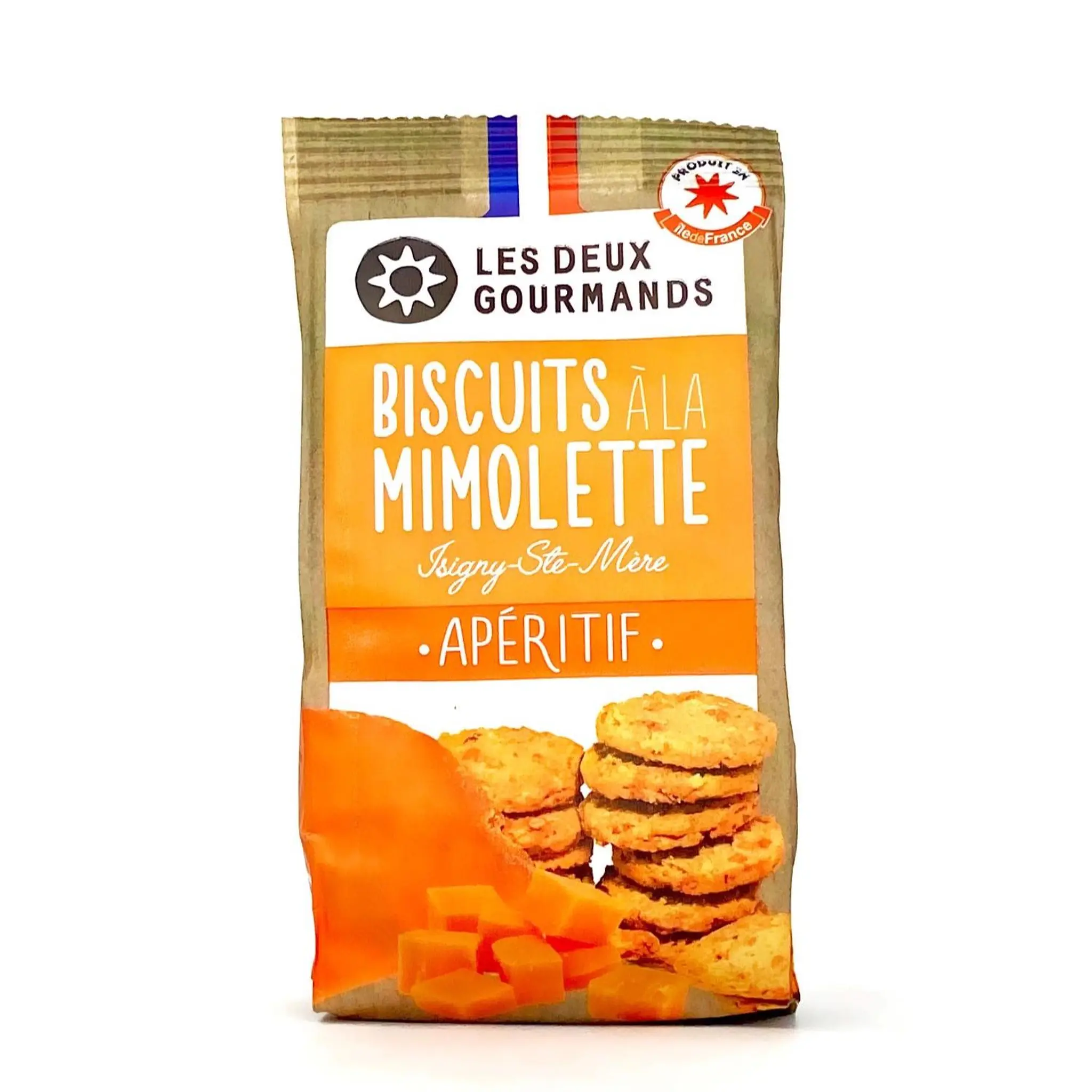 LES DEUX GOURMANDS Biscuits salés à la mimolette d'Isigny-Ste-Mère