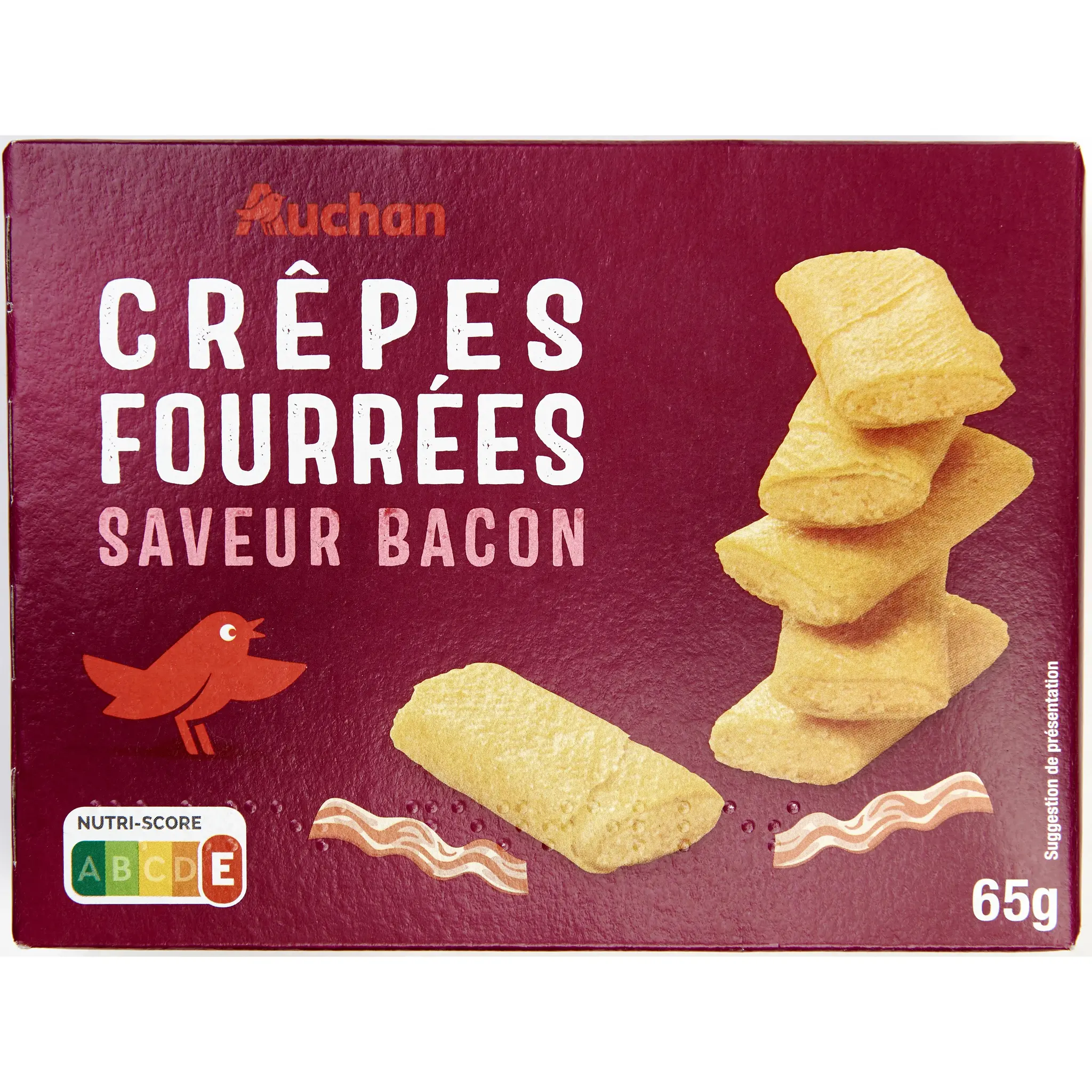 AUCHAN Mini crêpes dentelles bacon